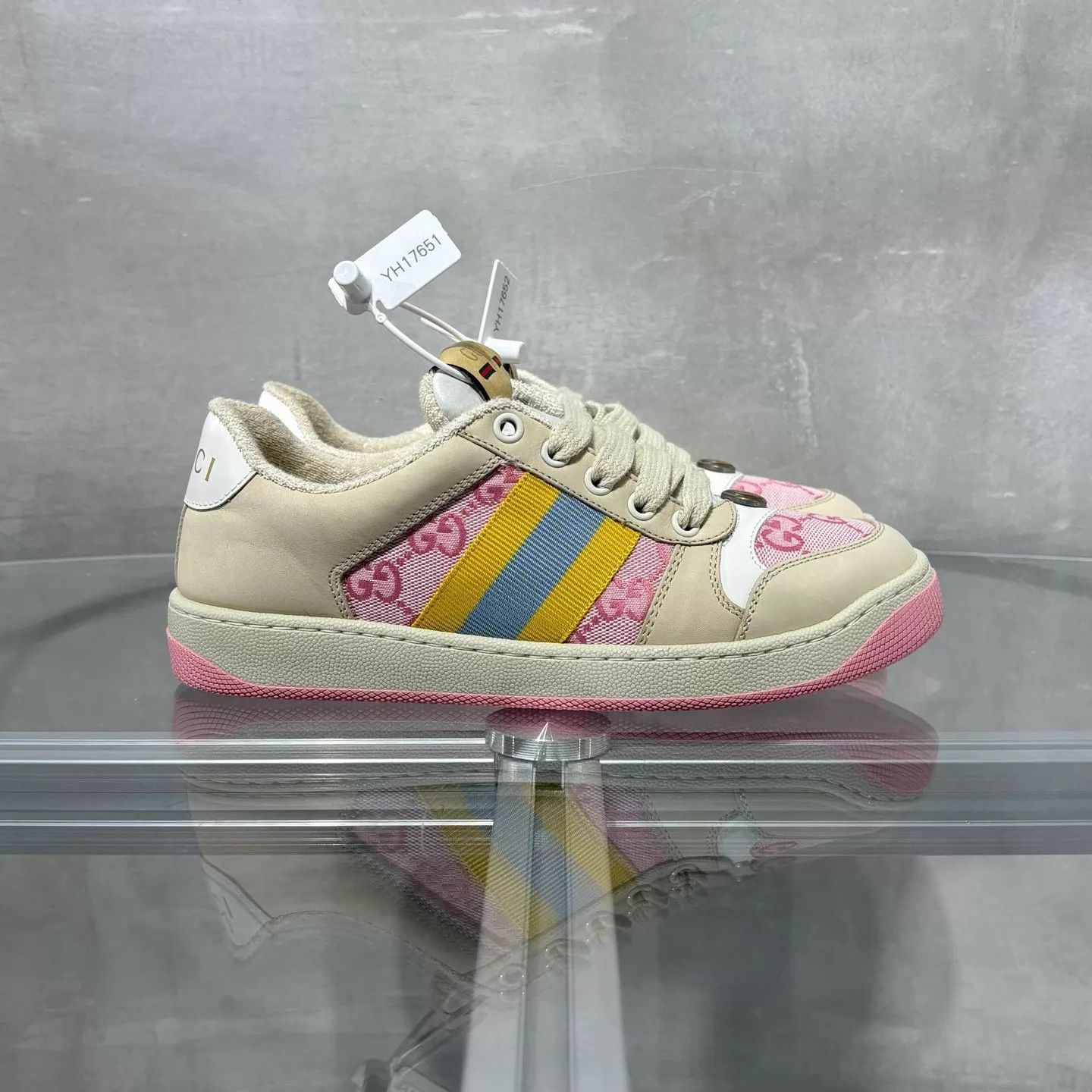 Gucci Gucci GG monogram Rhyton dirty pink enamel 35.5 Size US 5 / IT 35 - 4 Thumbnail