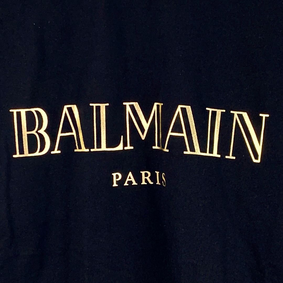 Balmain Balmain Paris Black Cotton Logo Sweatshirt Round-Neck Long-S Size US S / EU 44-46 / 1 - 5 Thumbnail