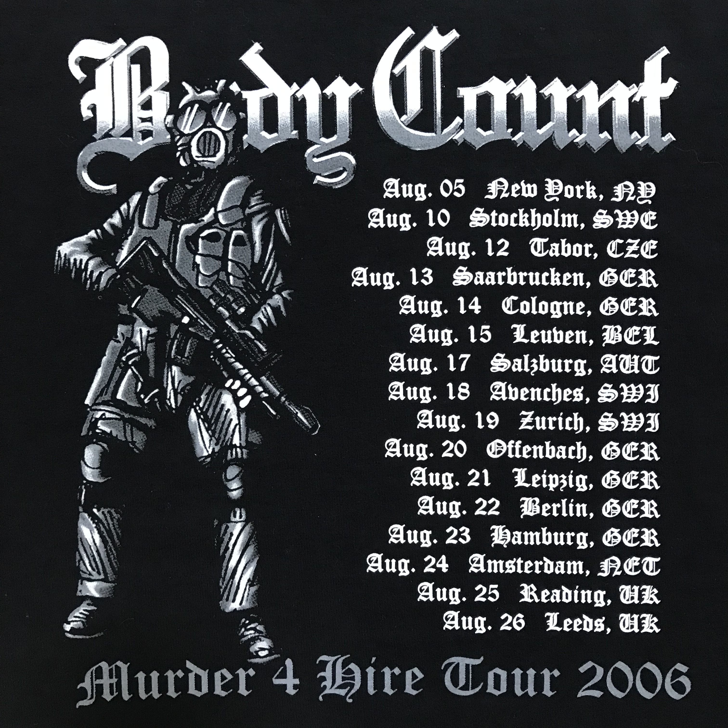 Band Tees BODY COUNT Murder 4 Hire 2006 Tour Vintage T-Shirt ICE-T Rap Size US M / EU 48-50 / 2 - 6 Thumbnail