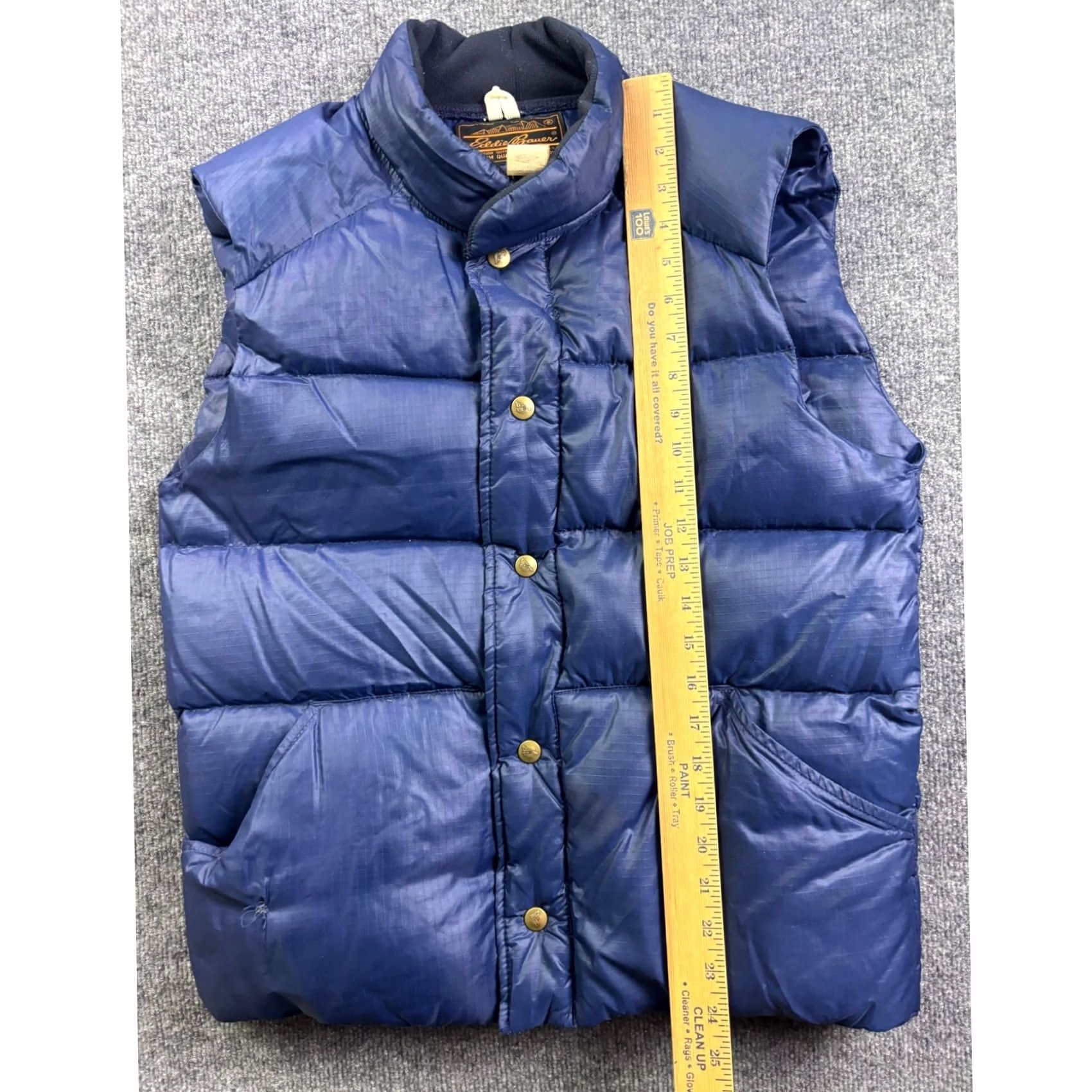 Eddie Bauer VINTAGE Eddie Bauer Puffer Vest Mens M Blue Goose Down Ripstop Snap Front Java? Size US M / EU 48-50 / 2 - 4 Thumbnail