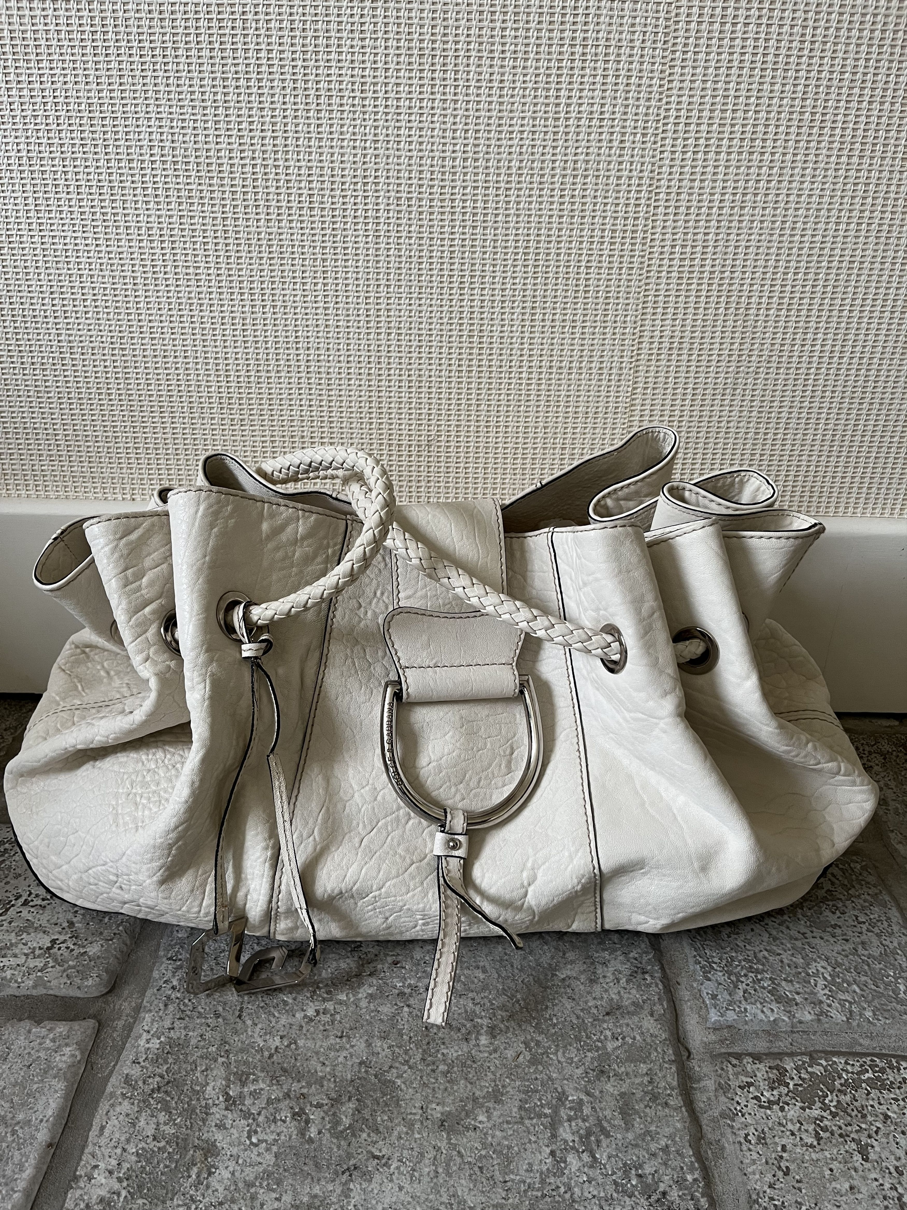 Dolce & Gabbana Dolce&Gabbana Off White D ring flap shoulder bag Size ONE SIZE - 1 Thumbnail