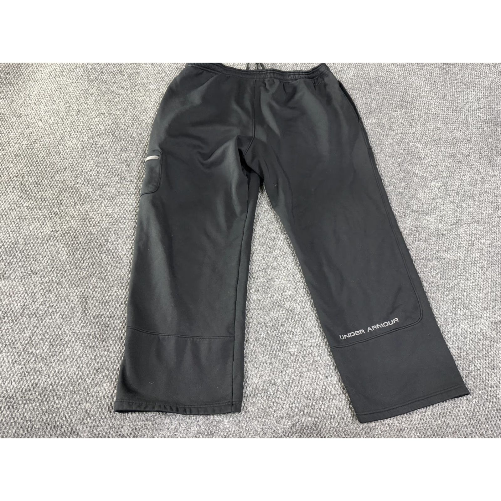 Under Armour Under Armour Pants Mens XL Black Softshell Track Zip Pocket Athletic Warm Up Size US 36 / EU 52 - 7 Thumbnail