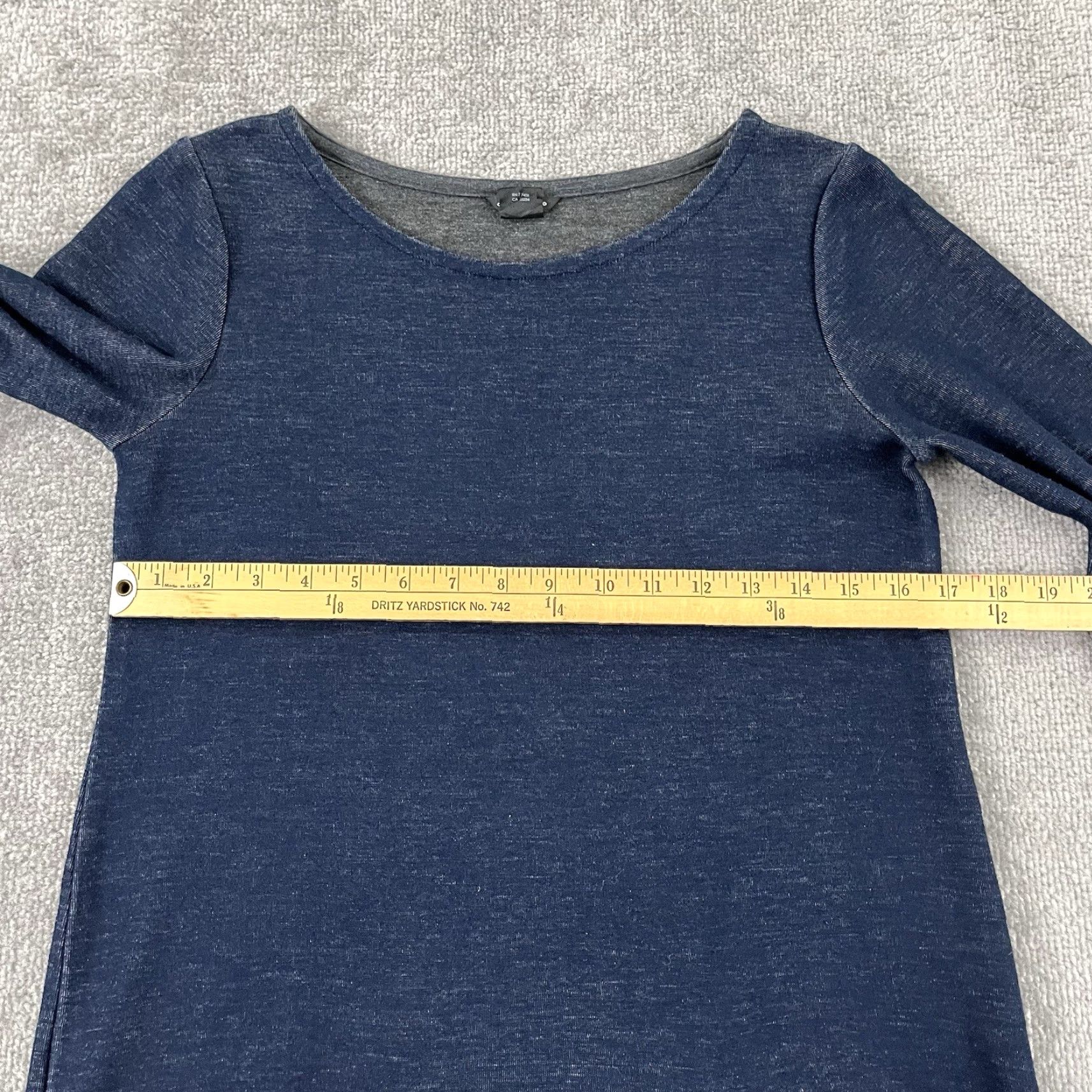 Club Monaco Club Monaco Dress Womens Size 4 Navy Blue 32" Shift Pockets 3/4 Sleeve 6% Wool Size S / US 4 / IT 40 - 5 Thumbnail