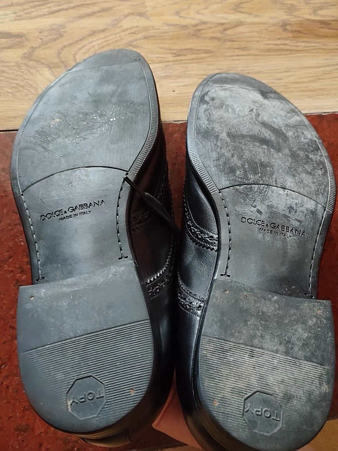 Dolce & Gabbana D&G Men's Black Genuine Leather Dress Shoes K29 Size US 8 / EU 41 - 3 Thumbnail