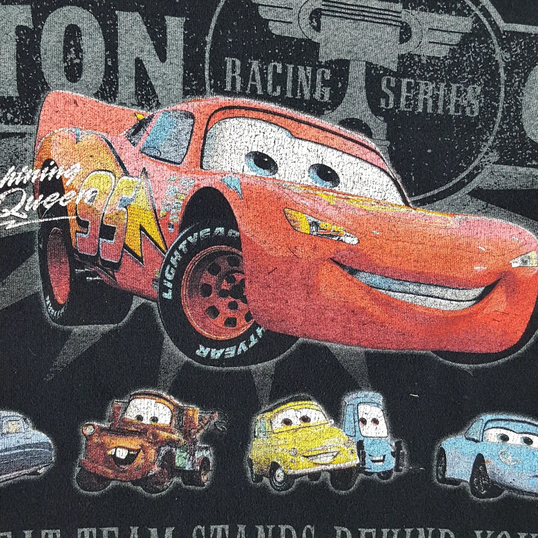 Disney VINTAGE Disney Cars T-Shirt Long Sleeve Men’s Medium Black Cotton Embroidered Logo 90s 00s Animation Pixar USA Made Mens Size US M / EU 48-50 / 2 - 7 Thumbnail