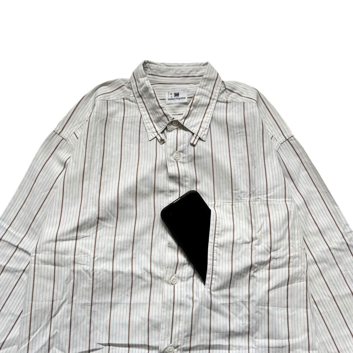 Issey Miyake Issey Miyake Hidden Pocket Stripe Shirt Size US L / EU 52-54 / 3 - 3 Thumbnail