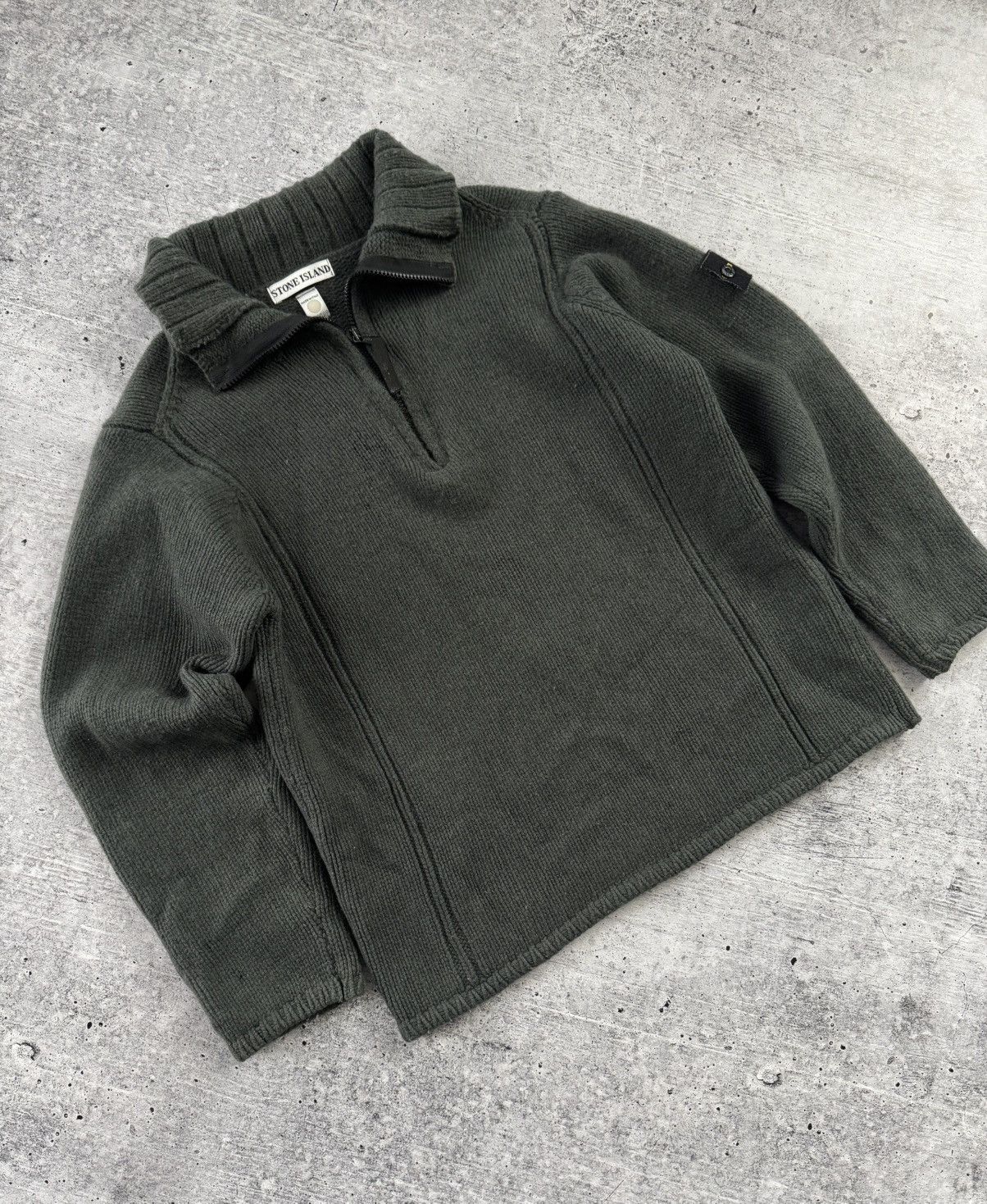 Stone Island Vintage Stone Island Sweater 2000s 1/3 Zip Knit Rare Size M Size US L / EU 52-54 / 3 - 3 Thumbnail