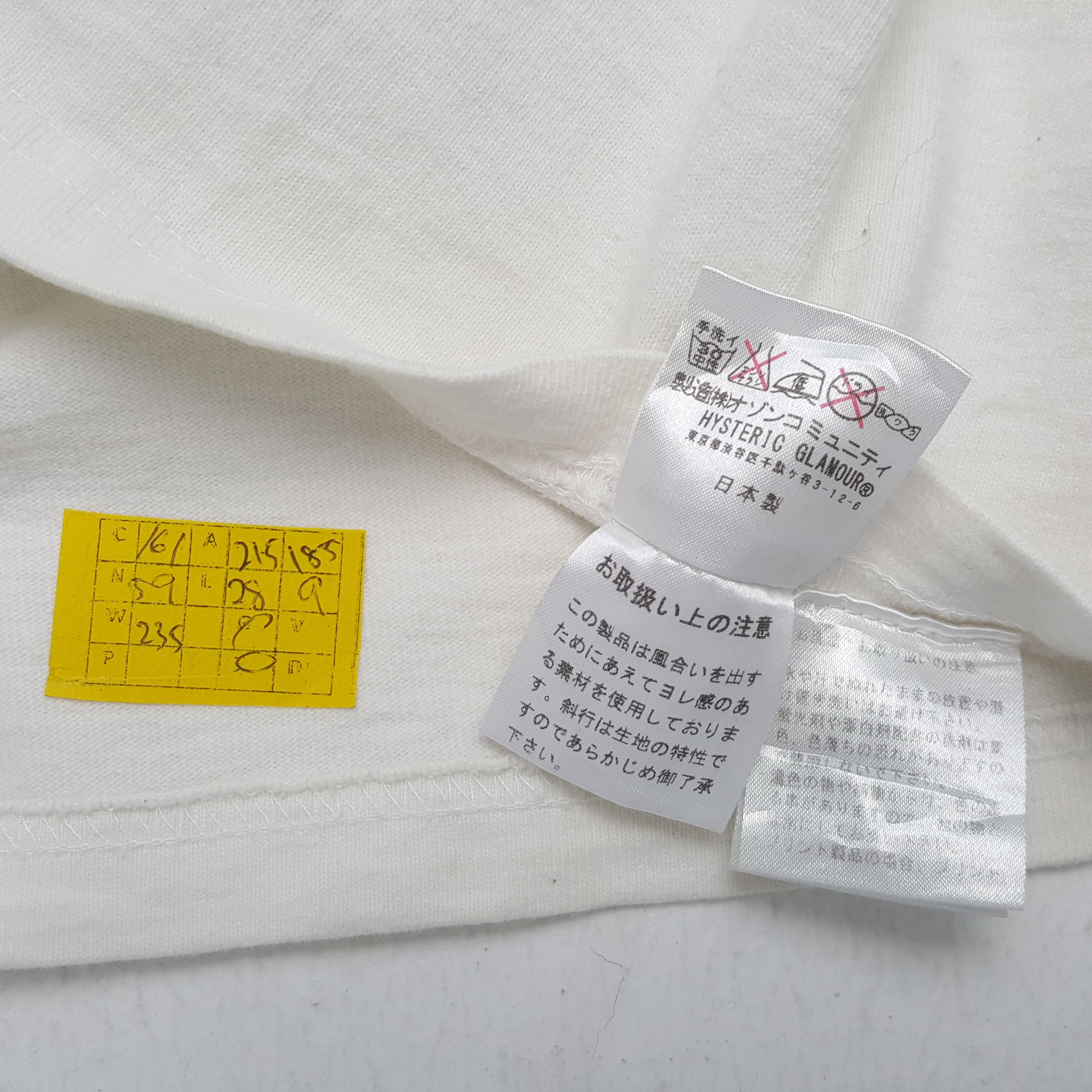 Hysteric Glamour × Japanese Brand × Vintage Vintage HYSTERIC GLAMOUR Japanese Fashion Brand T-Shirts Size US L / EU 52-54 / 3 - 4 Thumbnail