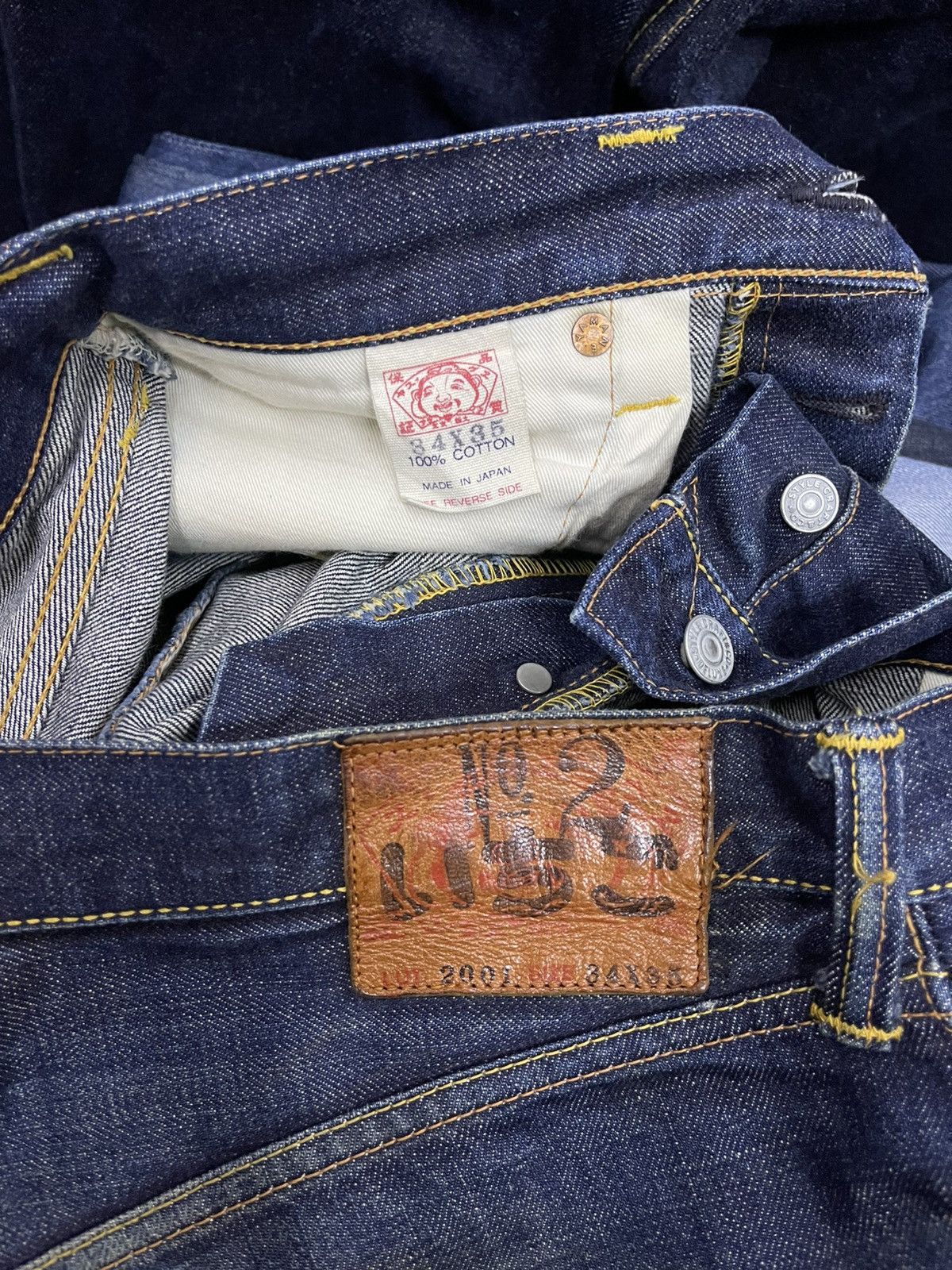 Evisu × Japanese Brand RARE Evisu Special Edition No.2 Selvedge Denim Jeans Size US 34 / EU 50 - 7 Thumbnail