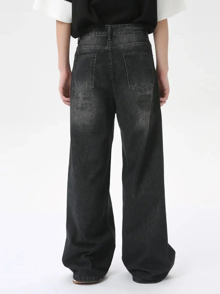 Japanese Brand Retro loose straight leg high street jeans Size US 32 / EU 48 - 3 Thumbnail