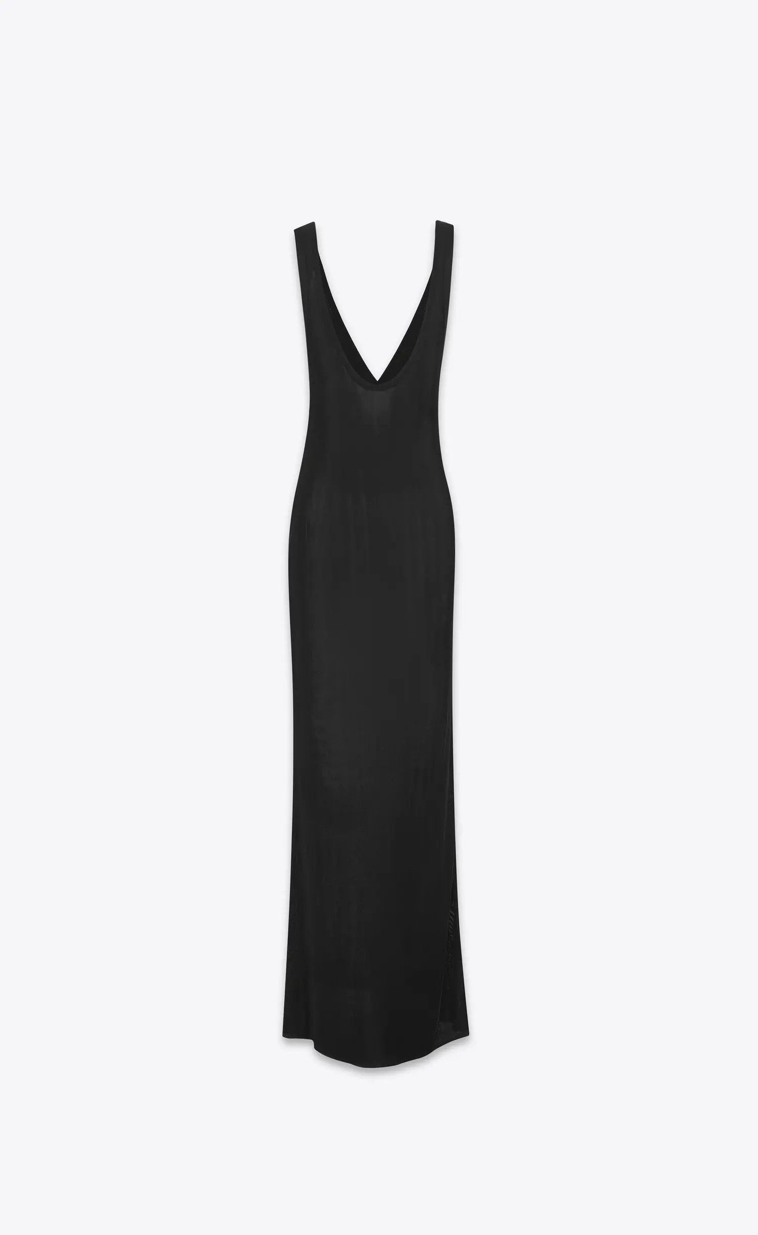 Saint Laurent Paris o1s1wg110225 739647 Long Dress in Knit in Black Size M / US 6-8 / IT 42-44 - 2 Thumbnail