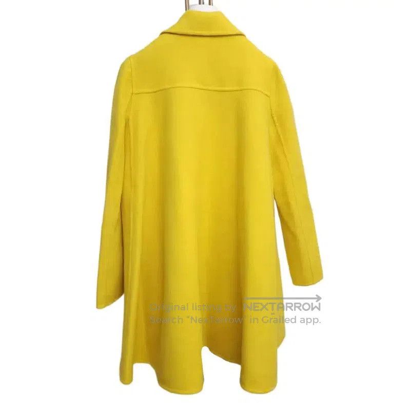 Versace Versace Yellow Cashmere Mid-Length Coat . Size S / US 4 / IT 40 - 1 Thumbnail