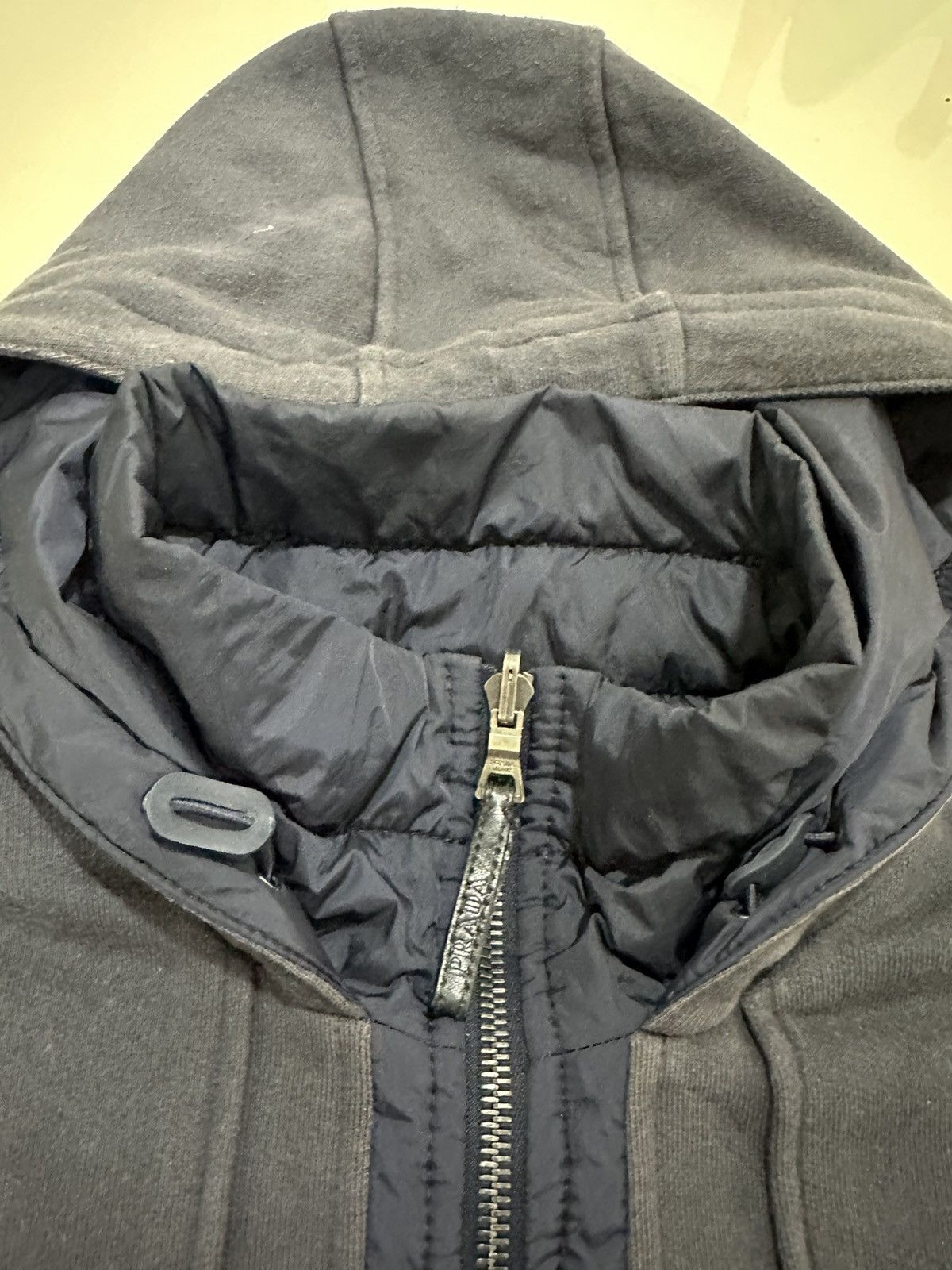 Prada PRADA Reversible Cotton Nylon Jacket Hooded Big Logo Design Size US M / EU 48-50 / 2 - 11 Thumbnail