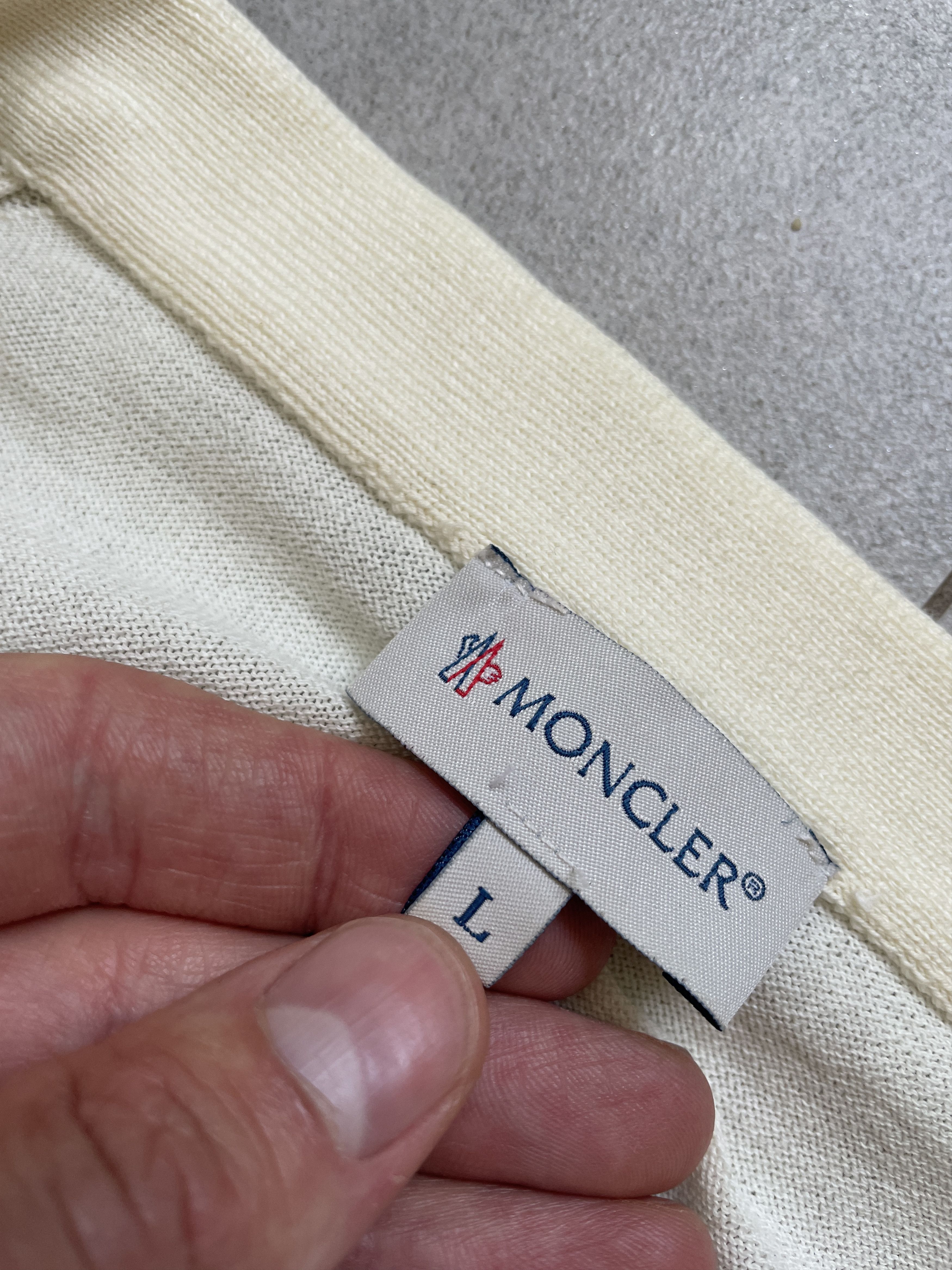 Moncler MONCLER WOOL BEIGE CARDIGAN SWEATER Size US M / EU 48-50 / 2 - 7 Thumbnail