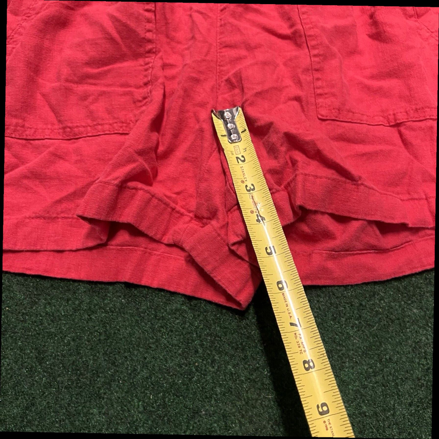 Nautica Nautica Shorts Womens Size M Red Linen Blend Pockets Casual Size 32" / US 10 / IT 46 - 6 Thumbnail
