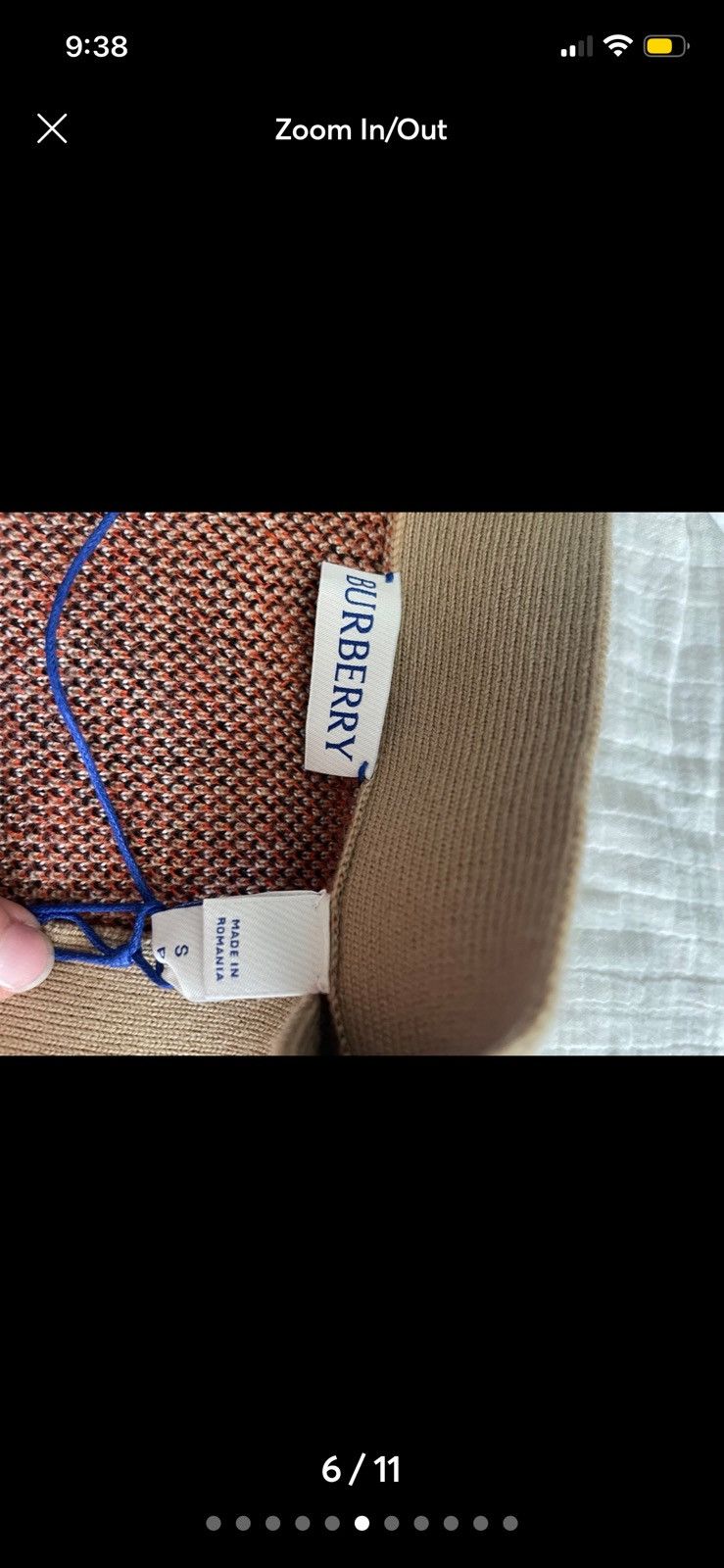 Burberry S Burberry Woman’s Oversized Fit Check Wool Blend Cardigan Size S / US 4 / IT 40 - 6 Thumbnail