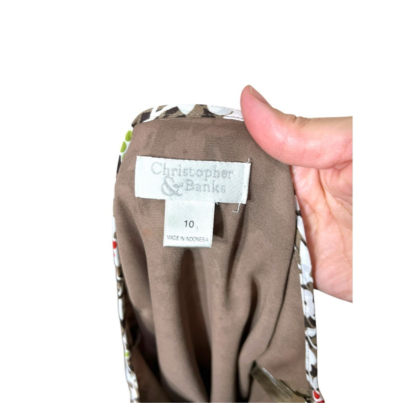 Other Christopher & Banks Y2K Brown Floral Print Midi Skirt Size 10 Size 32" / US 10 / IT 46 - 6 Thumbnail