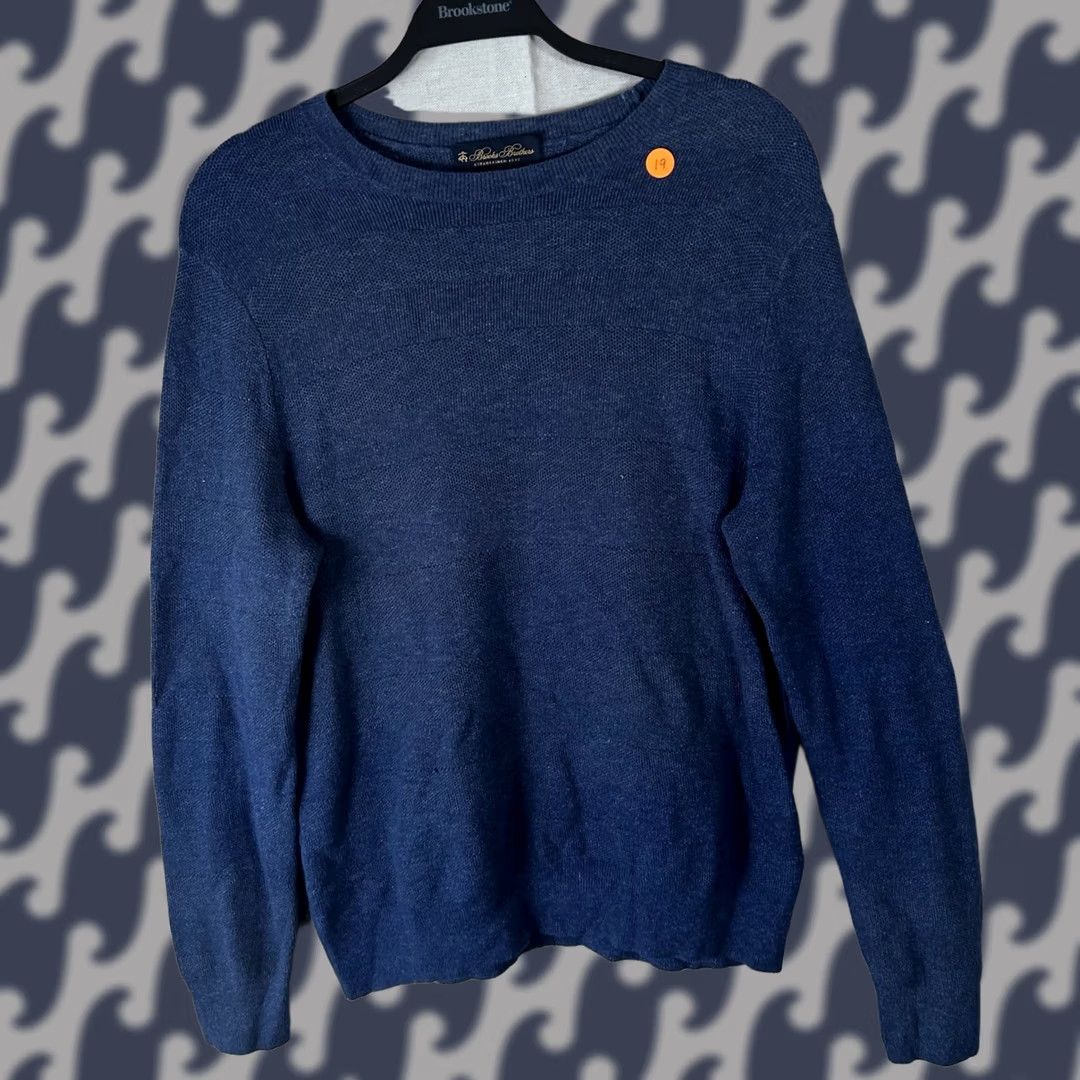 Brooks Brothers Brooks Brothers Mens Blue 100% Cotton Knit Crewneck Sweater Size M Shirt Adult Mens Blue Knit Crewneck Pullover Size US M / EU 48-50 / 2 - 1 Thumbnail