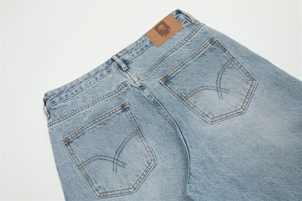 Jean Men's casual loose vintage American washed jeans Size US 32 / EU 48 - 5 Thumbnail