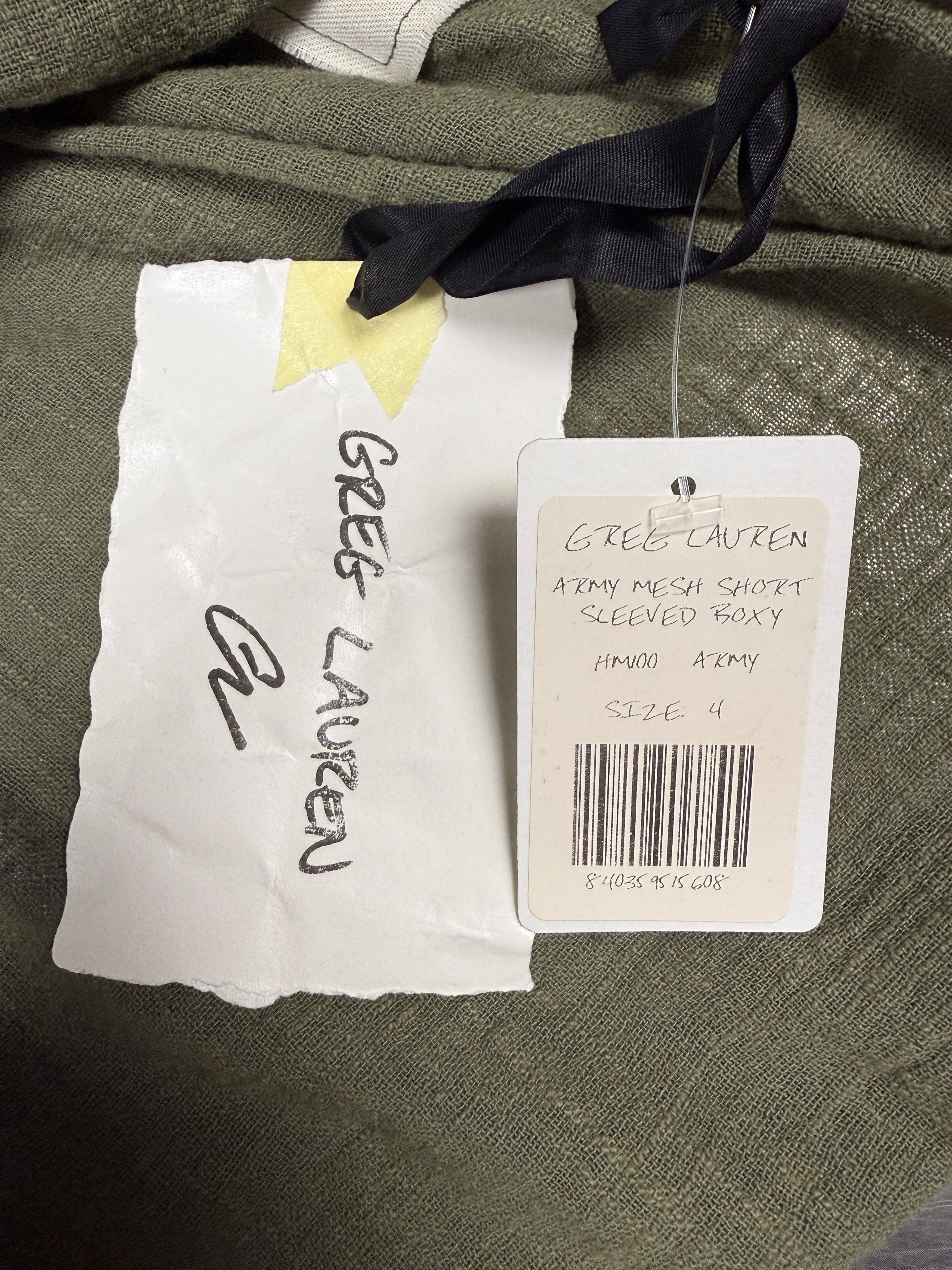 Greg Lauren $750 Greg Lauren Linen Short Sleeve Studio Shirt Size US XL / EU 56 / 4 - 9 Thumbnail