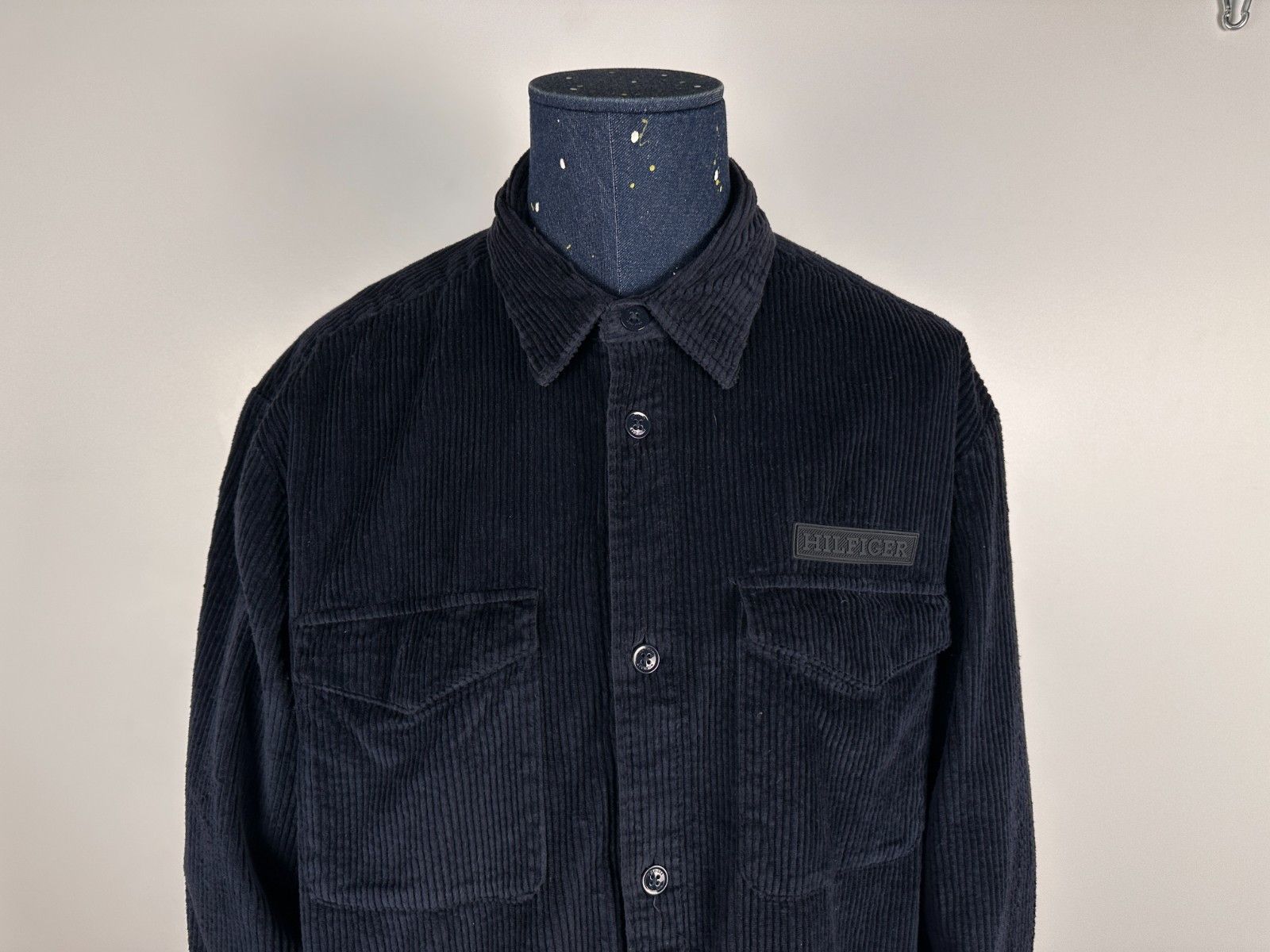 Tommy Hilfiger Tommy Hilfiger Rubberised logo Corduroy Overshirt Blue XL Size US XL / EU 56 / 4 - 3 Thumbnail