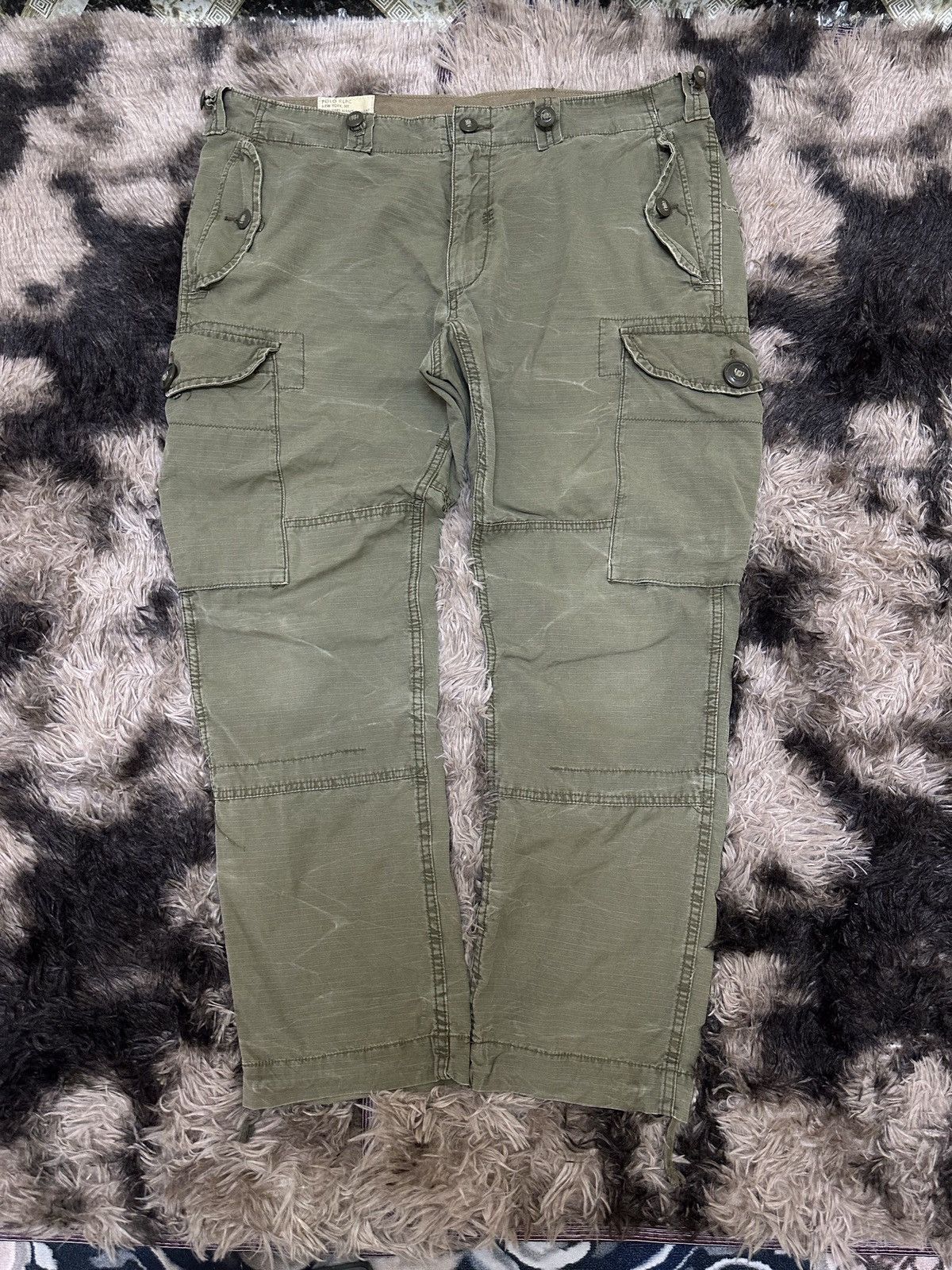 Polo Ralph Lauren Vintage Polo Ralph Lauren Trousers Man Combat Tactical Pants Size US 41 - 1 Thumbnail