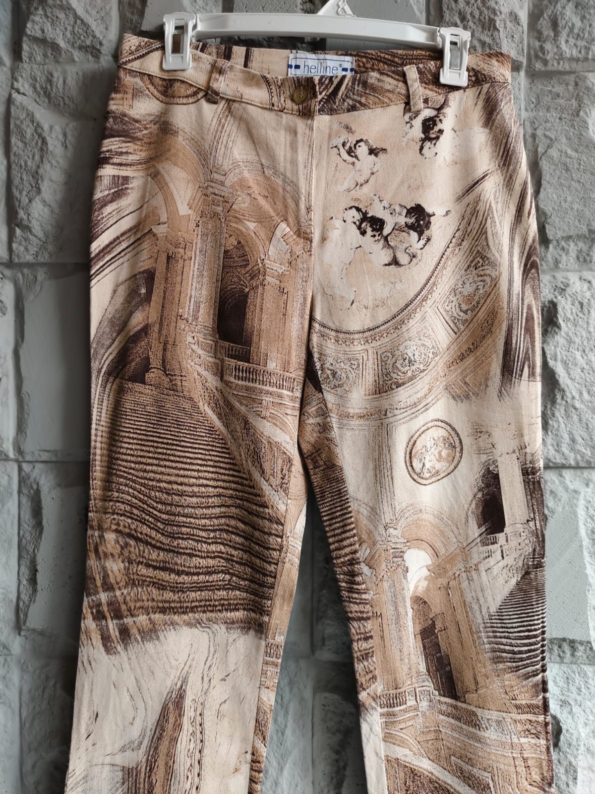 Designer 💥Vintage Helline All Over Print Angels Art Teousers Size 30" / US 8 / IT 44 - 3 Thumbnail