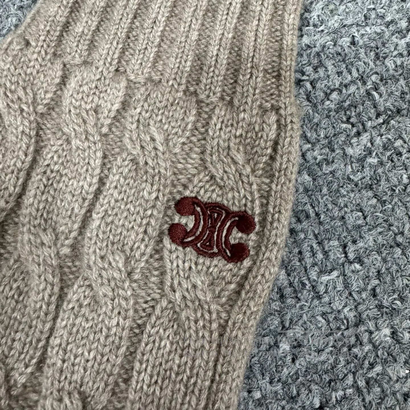 Celine CELINE Embroidered logo; wool gloves| Size ONE SIZE - 2 Thumbnail