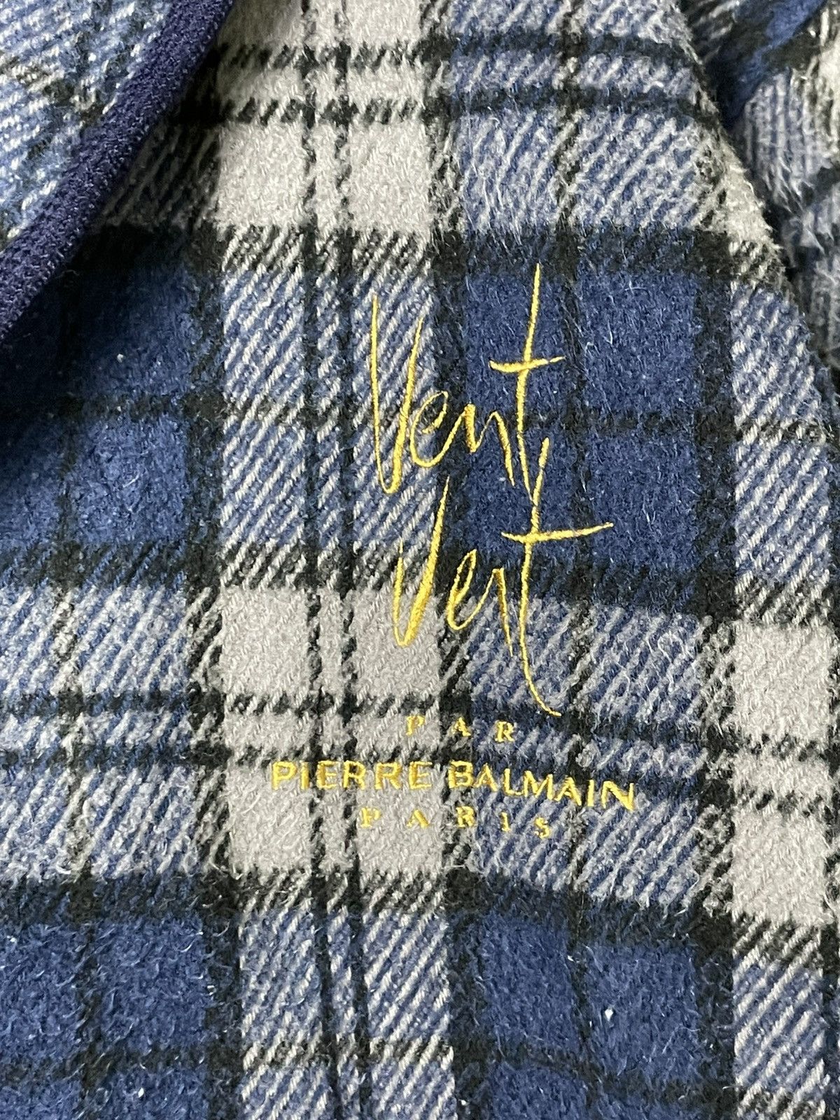 Designer × Pierre Balmain × Vintage Vent Vert Pierre Balmain Tartan Coat (51) Size US S / EU 44-46 / 1 - 5 Thumbnail