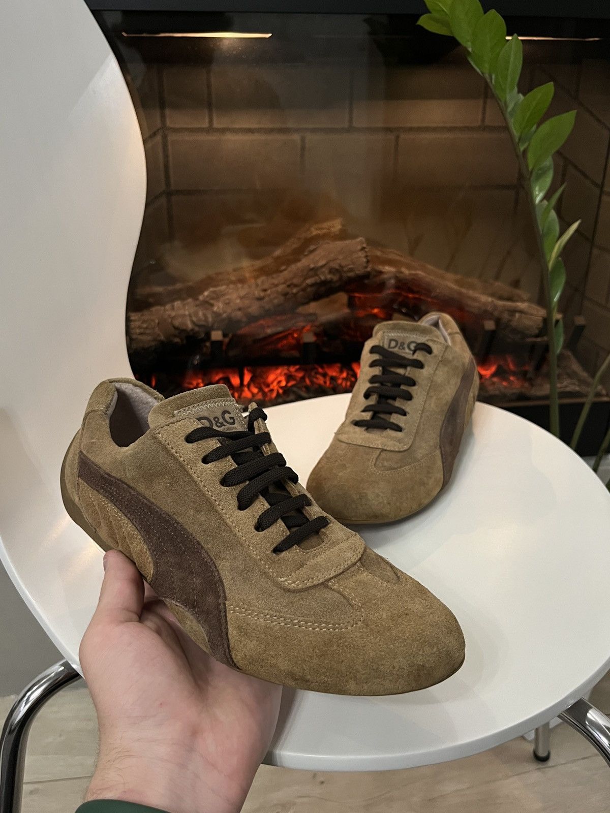 Dolce & Gabbana 🔥90's Dolce & Gabbana Suede Sneakers Speed Cat Vibe Size US 6.5 / EU 39-40 - 3 Thumbnail