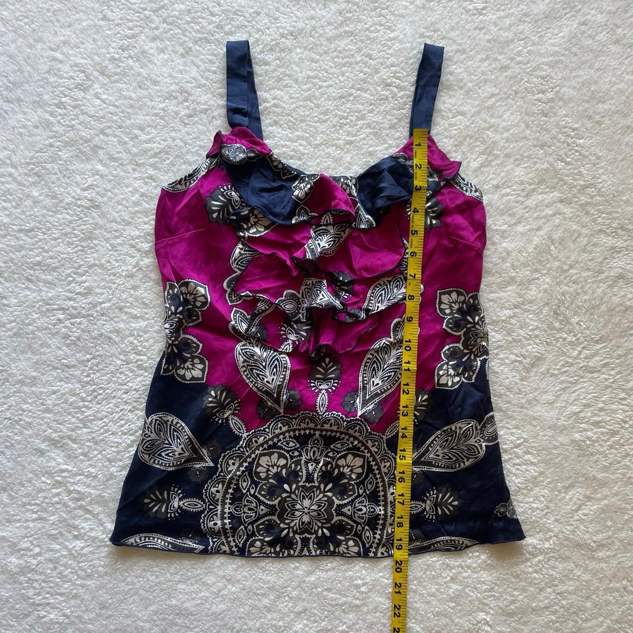 Other Hale Bob Sleeveless Silk Ruffled Sleeveless Top Size M / US 6-8 / IT 42-44 - 5 Thumbnail