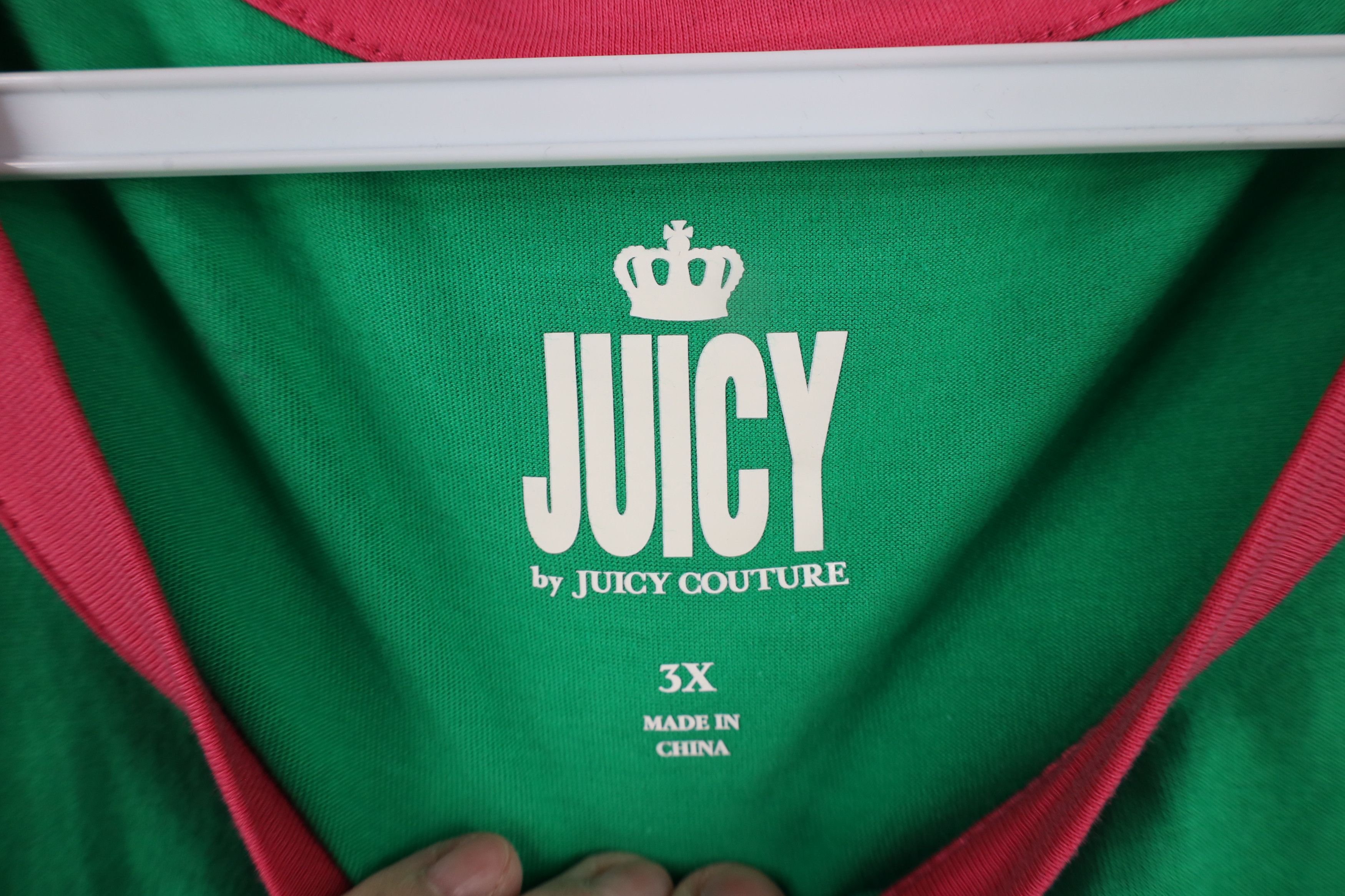 Juicy Couture × Vintage Vintage Y2K Juicy Couture Cropped Babydoll Ringer T-Shirt Size 3XL / US 20-22 - 5 Thumbnail