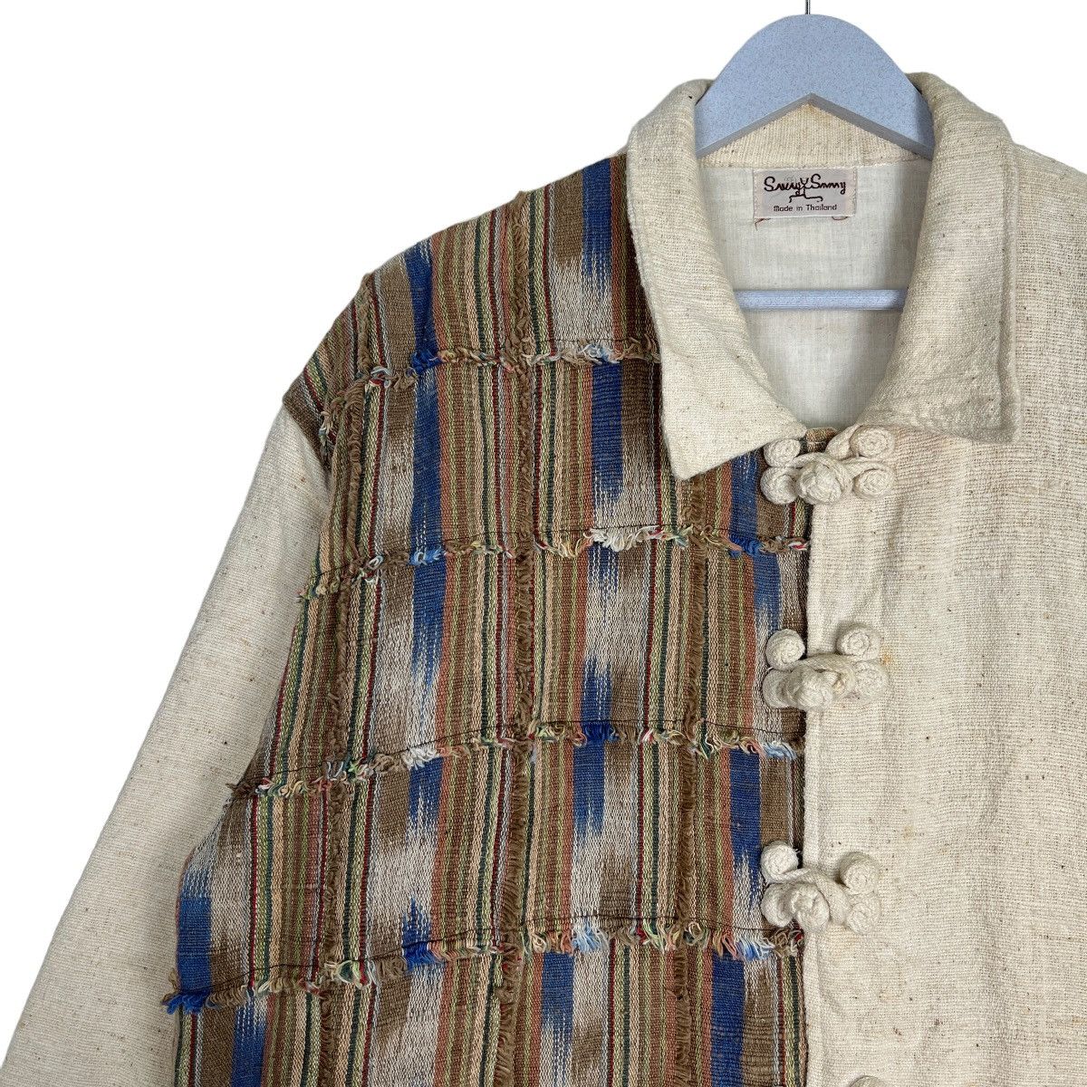 Japanese Brand 🔥 VINTAGE 70s INDIGO MANDARIN JACKET Size US M / EU 48-50 / 2 - 7 Thumbnail