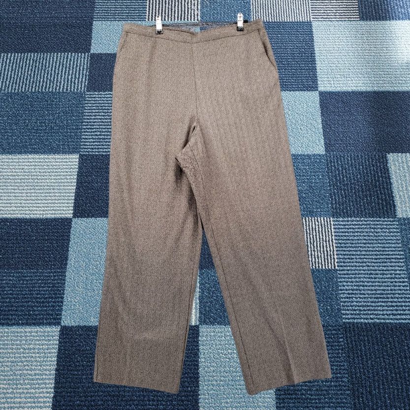 Vintage Alfred Dunner Dress Pants Womens 18 Plus Brown High Rise Straight Herringbone Dress Pants Womens Plus Size Brown Herringbone Straight 18+ Mens Womens Size 40" / US 18 - 1 Thumbnail