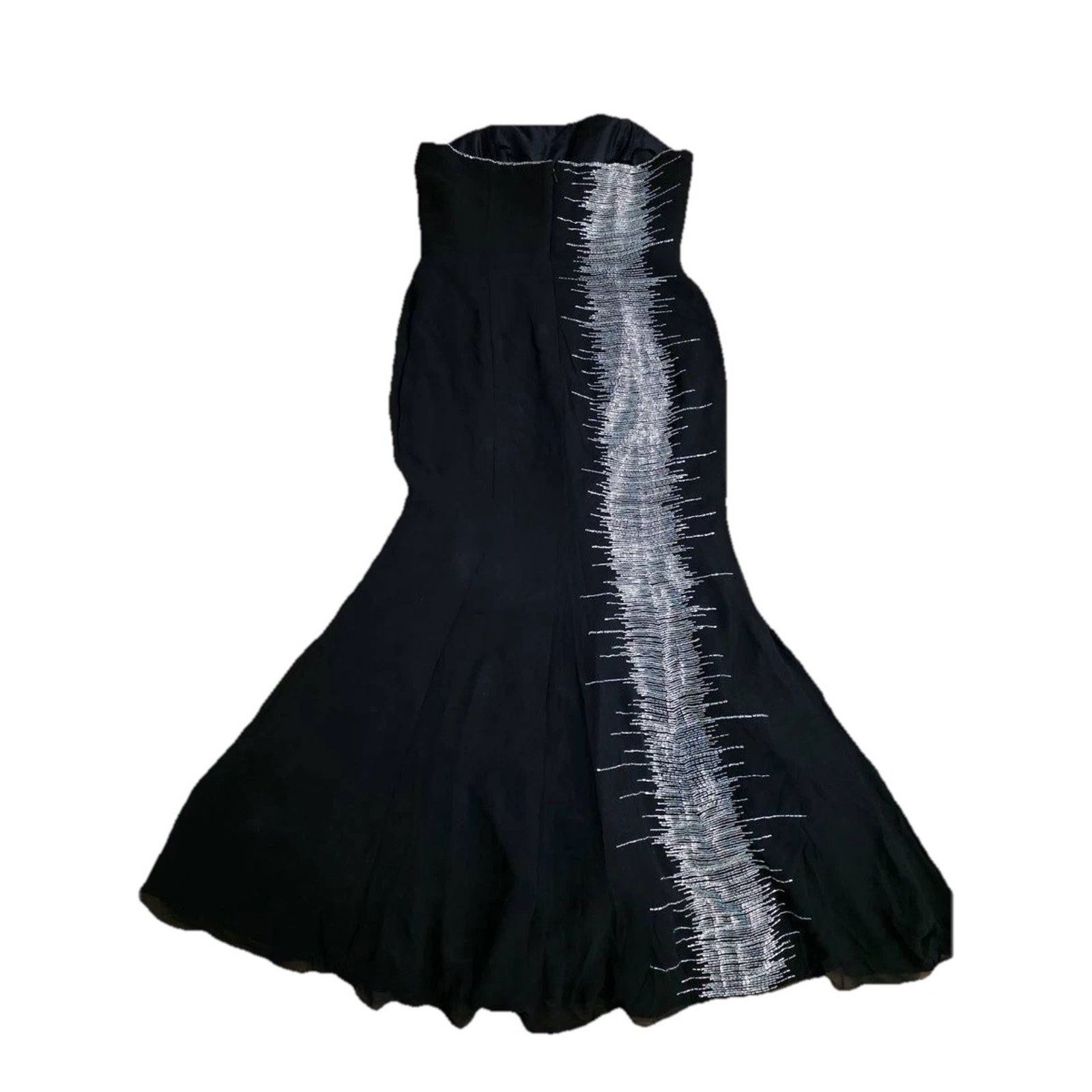 & Other Stories Jasz Couture Beaded Black Gown Party Black Size 18 A001287 Size XXL / US 16-18 / IT 52-54 - 2 Thumbnail