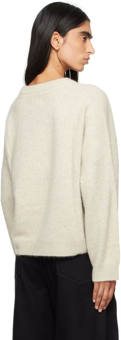 Loulou de Saison o1s22i1n1024 Wool Blend Pullover Sweater in Beige Size M / US 6-8 / IT 42-44 - 3 Thumbnail