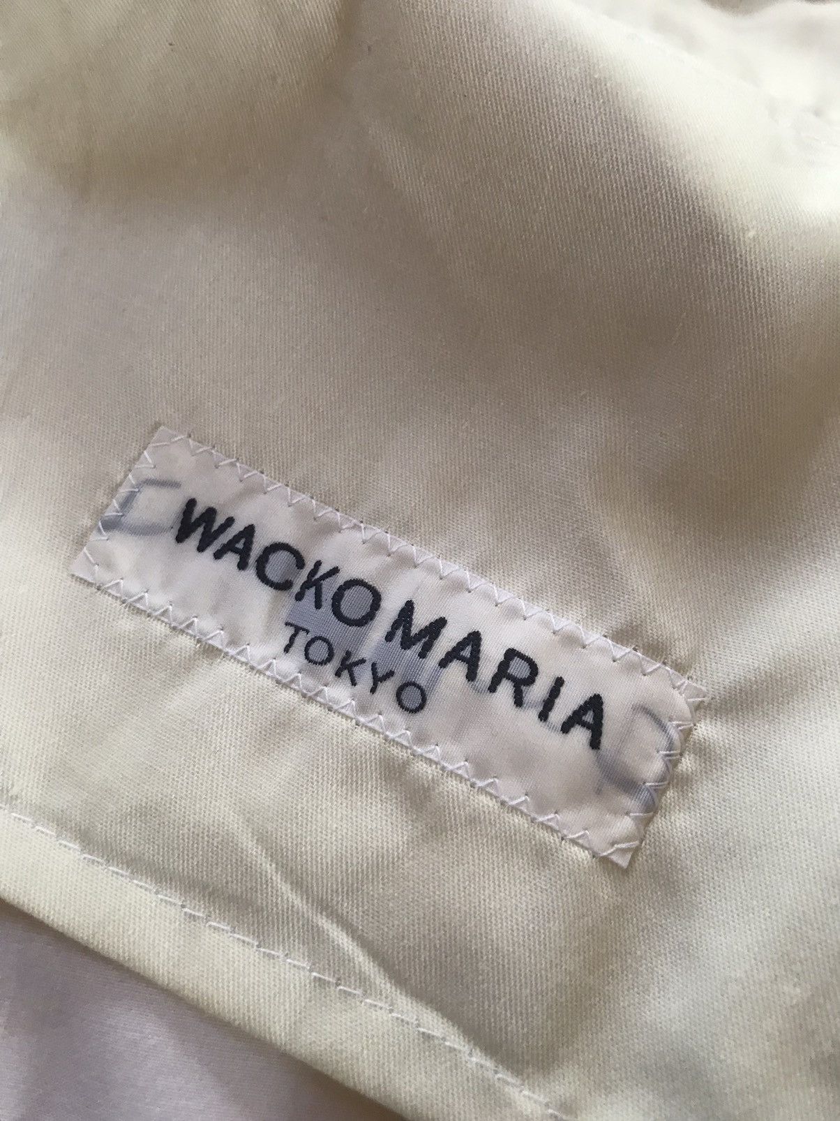 🔥🔥🔥 VTG WACKO MARIA SLACK PANTS handwritten wash tag