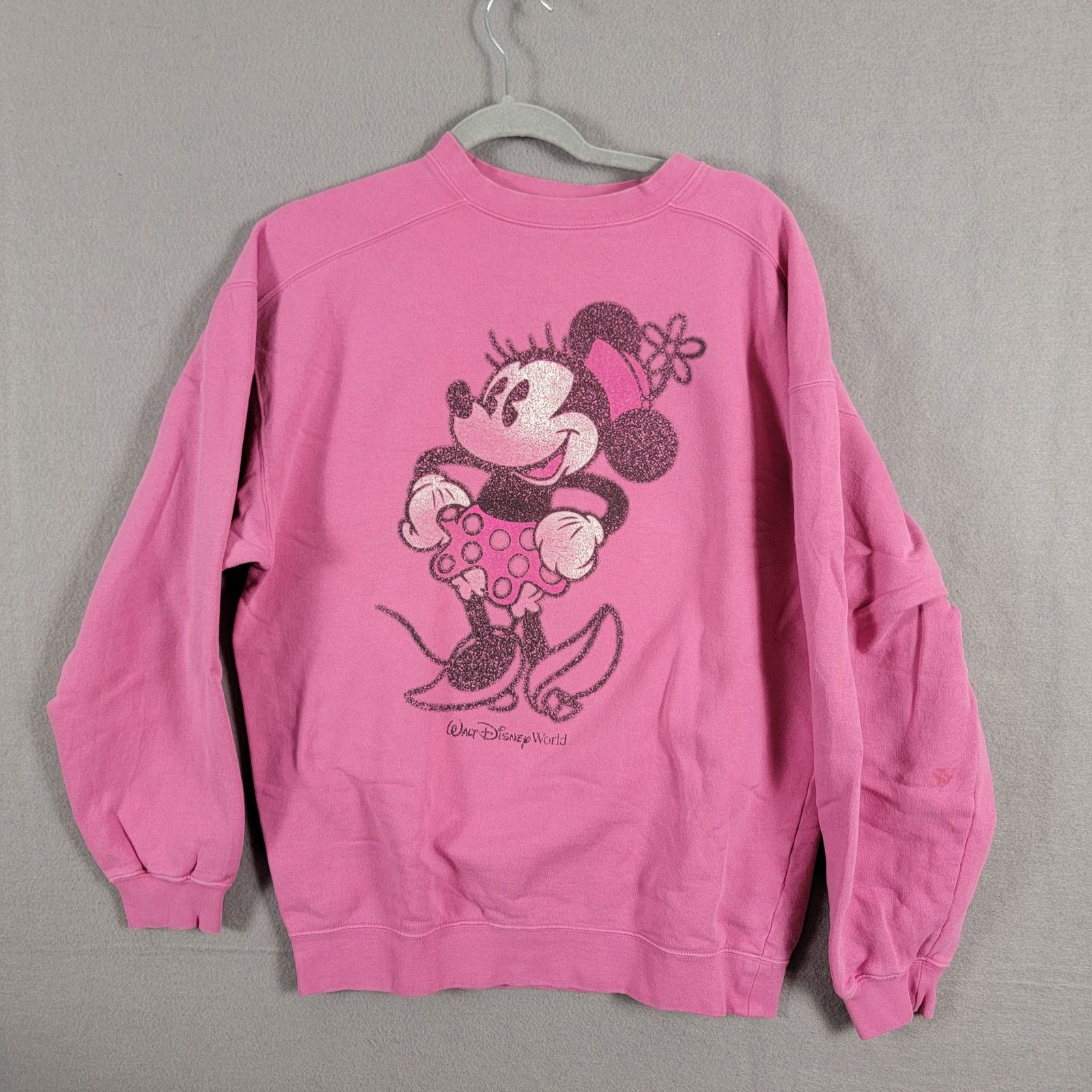 Disney Minnie Mouse Disney Pink Pullover Sweatshirt Sz M (274) Size M / US 6-8 / IT 42-44 - 1 Thumbnail