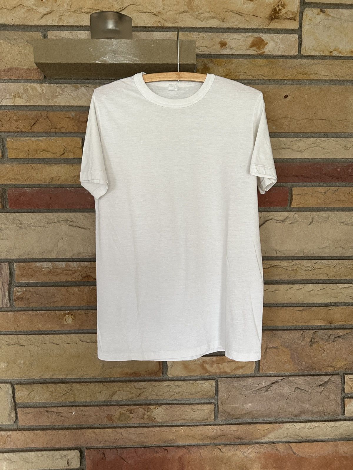 Vintage Vintage 80s Blank White Tee Size US L / EU 52-54 / 3 - 1 Thumbnail