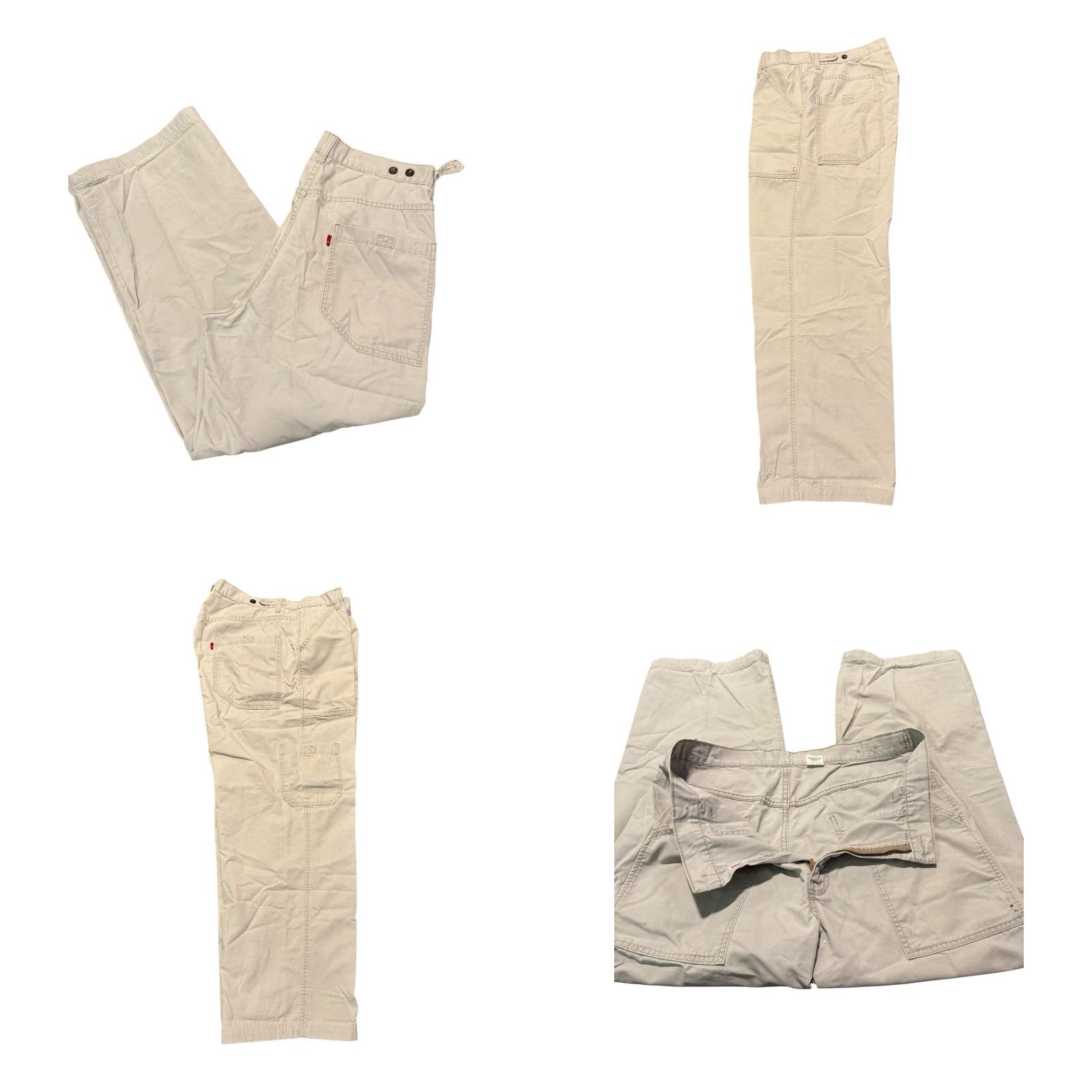 Levi's VINTAGE Levi's Dry Goods Pants Mens Beige Cargo Baggy 36x32 90s Skate Straight Canvas 5-Pocket Jeans Style Mens Size US 36 / EU 52 - 9 Thumbnail