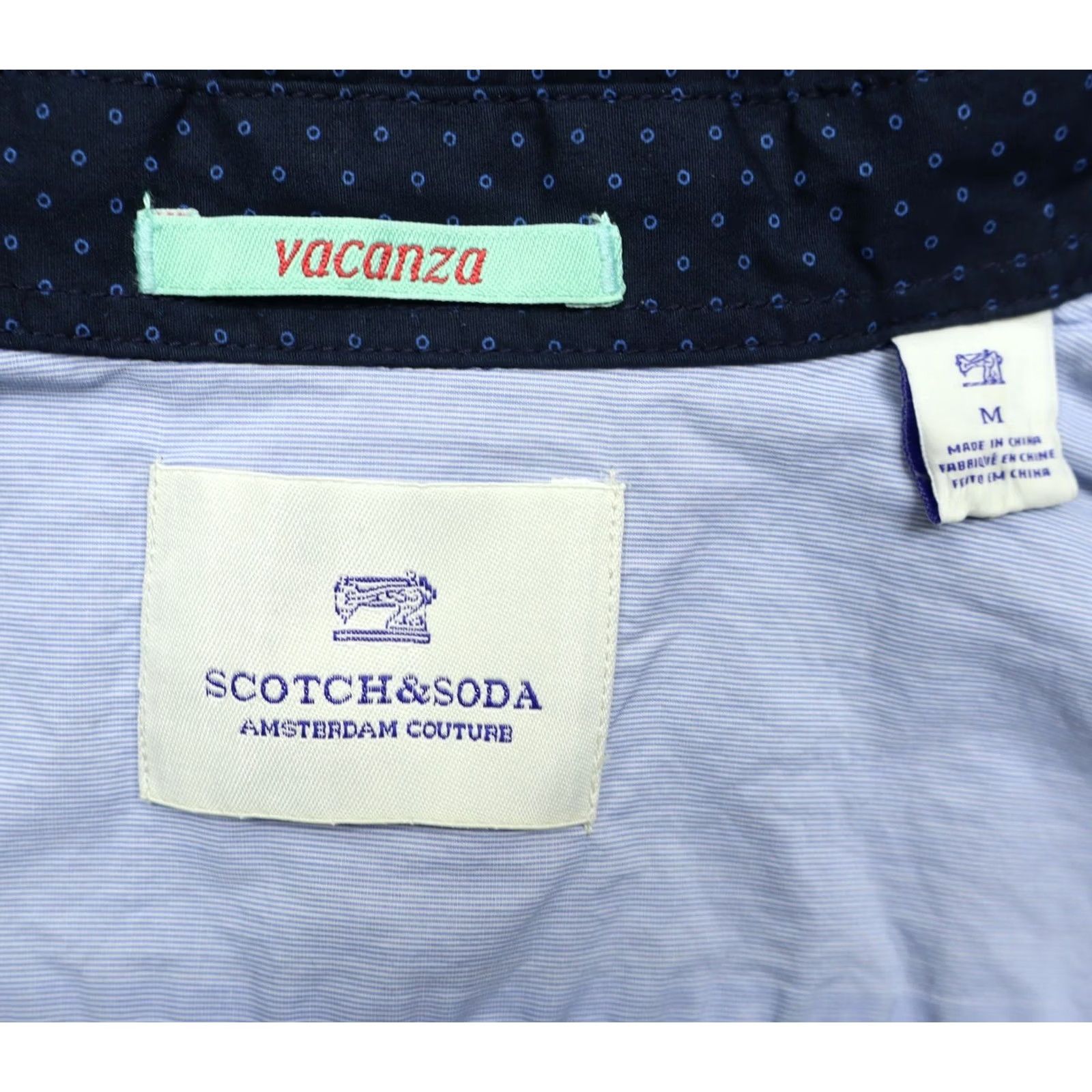 Scotch & Soda Scotch & Soda Vacanza Men’s Long Sleeve Navy Blue Circles Sz M Shirt Size US M / EU 48-50 / 2 - 5 Thumbnail