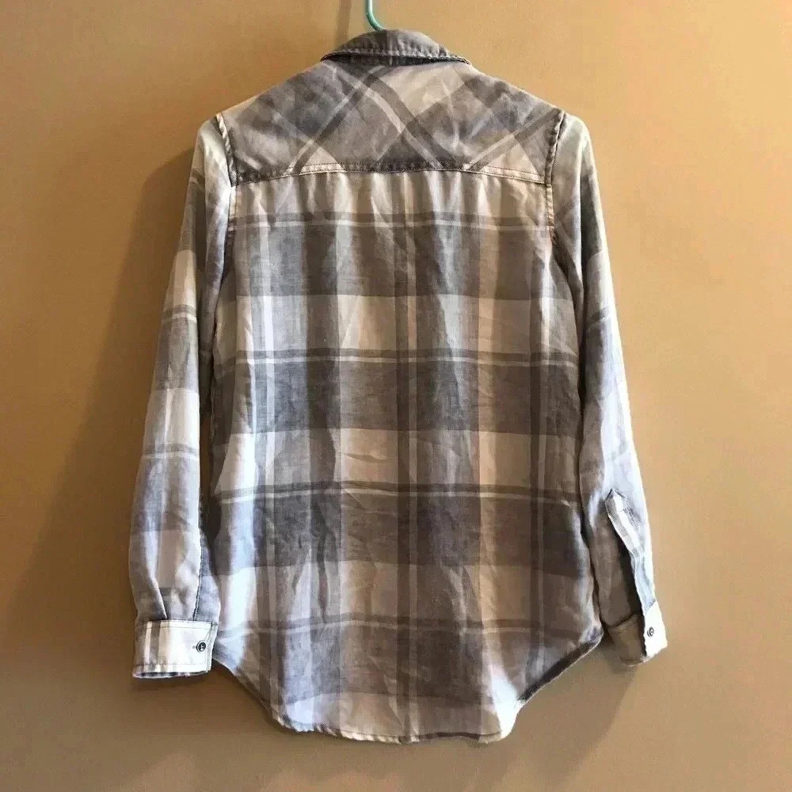 Bdg BDG Flannel Plaid Shirt Gray Ivory Women’s Size XS Size XS / US 0-2 / IT 36-38 - 4 Thumbnail