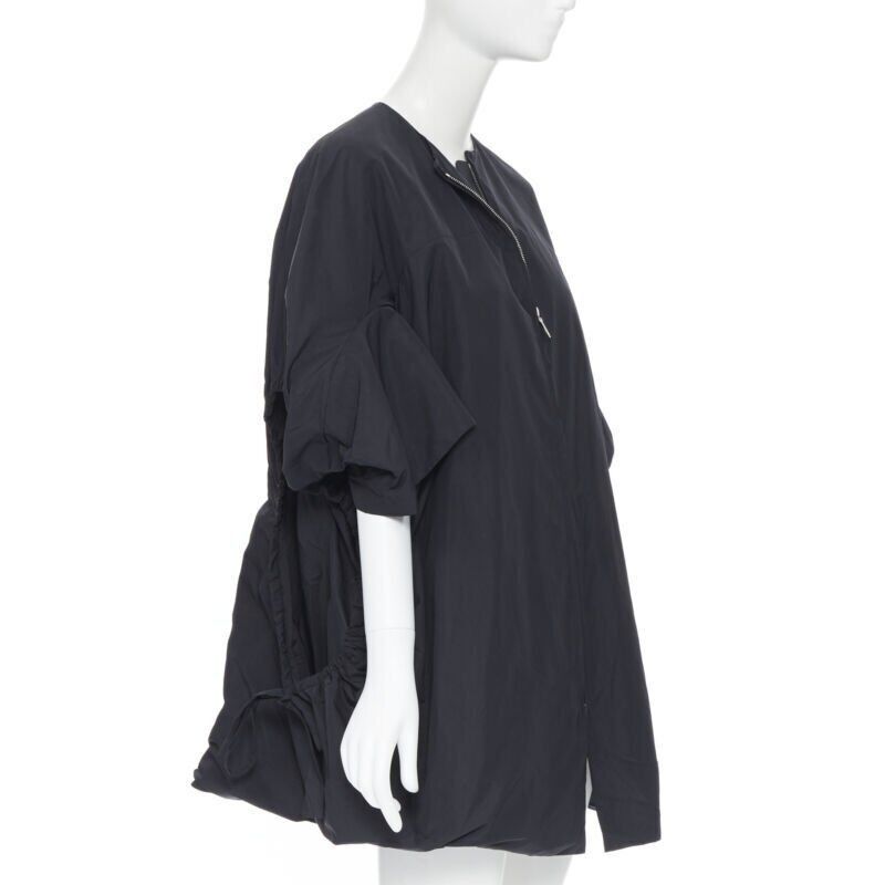 Saint Laurent Paris runway YVES SAINT LAURENT SS09 black nylon cut out drawstring cocoon coat FR38 Size S / US 4 / IT 40 - 1 Thumbnail