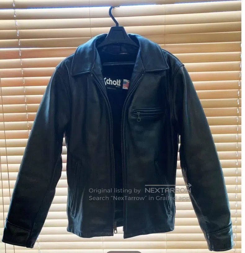 Schott Schott Straight lapel leather jacket Size US XXS / EU 40 - 1 Thumbnail