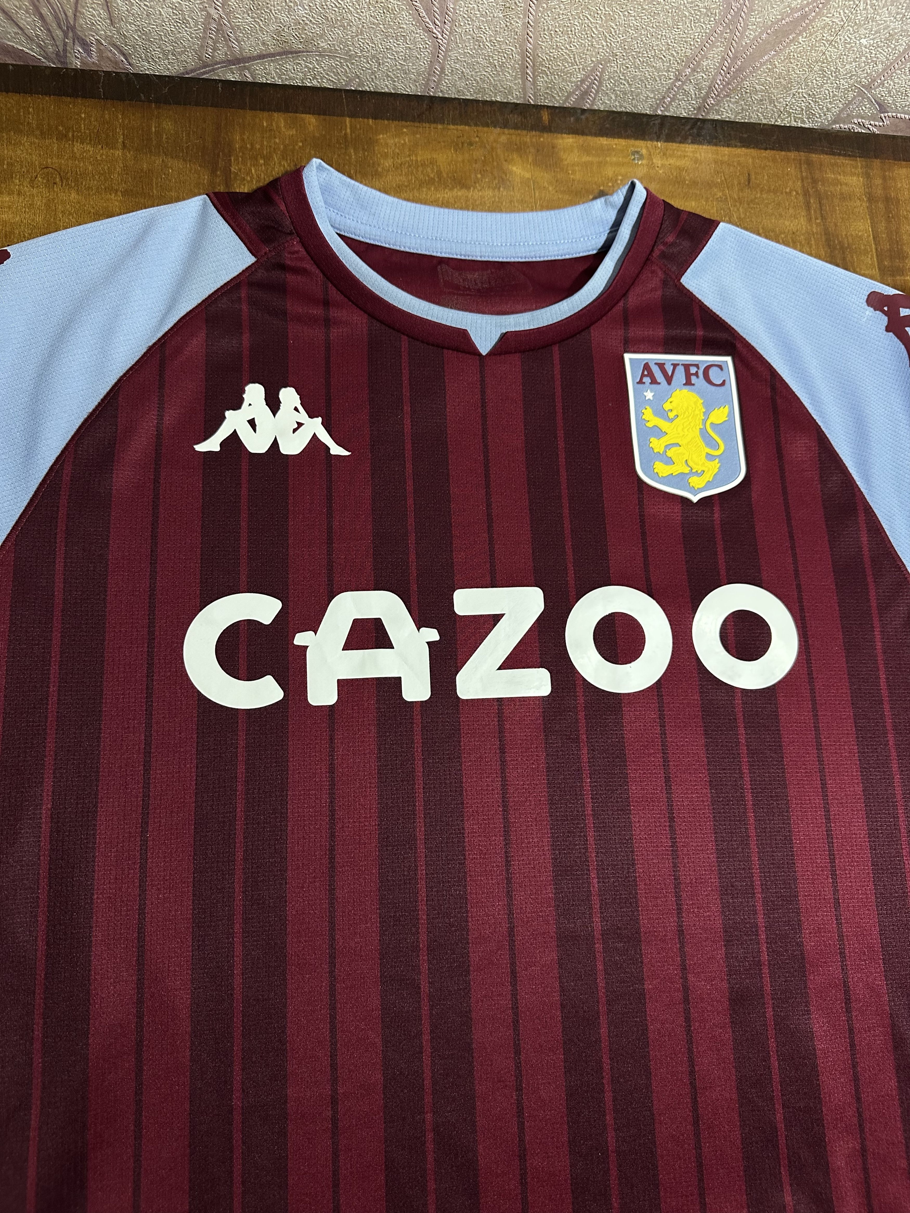Kappa Aston Villa FC Kappa Jersey 2021/22 Cazoo Sponsor Size US L / EU 52-54 / 3 - 4 Thumbnail