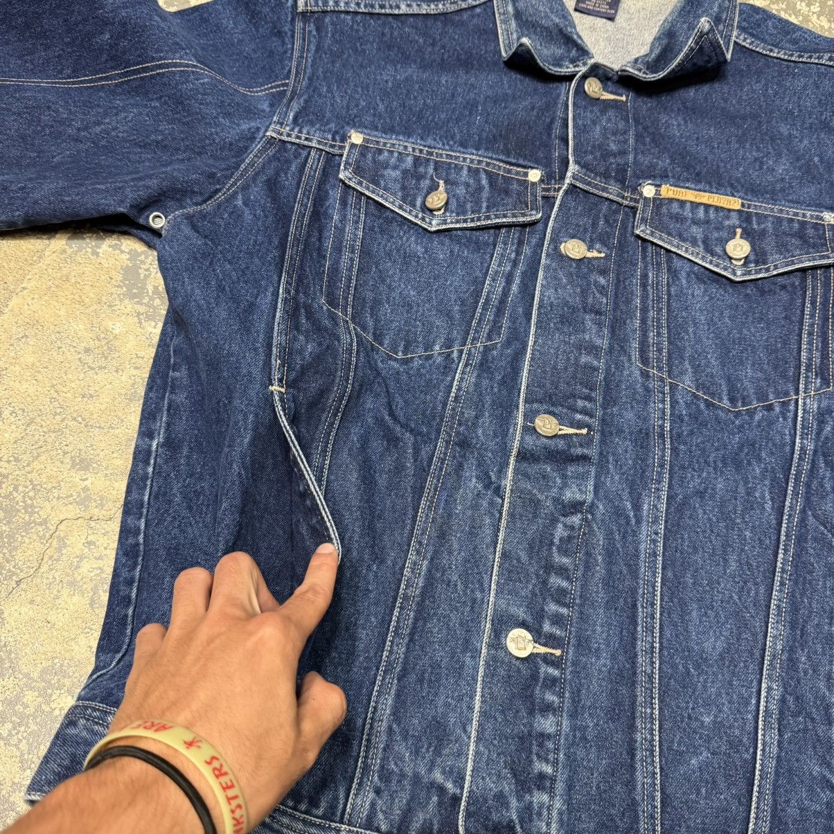 Levi's Vintage Pure Player Y2K Denim Trucker Jacket USA Dark Wash Size US M / EU 48-50 / 2 - 6 Thumbnail