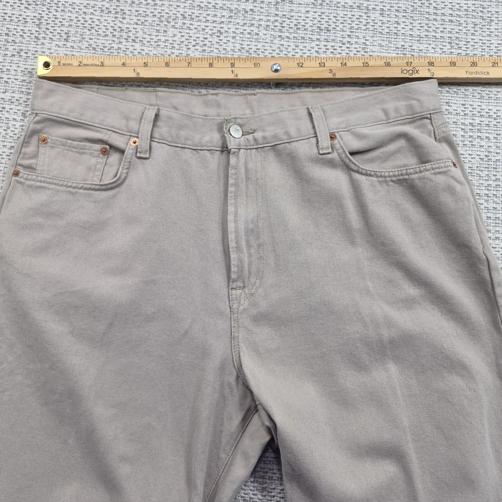 Lucky Brand Lucky Brand Dungarees Jeans Mens 38x31 Beige Straight Denim 90s Logo Retro USA Size 38 Mens Regular Size US 38 / EU 54 - 7 Thumbnail