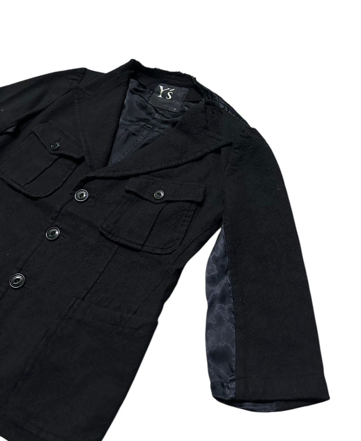 Yohji Yamamoto Y’s Yohji Yamamoto two layer linen wool coat Size S / US 4 / IT 40 - 2 Thumbnail