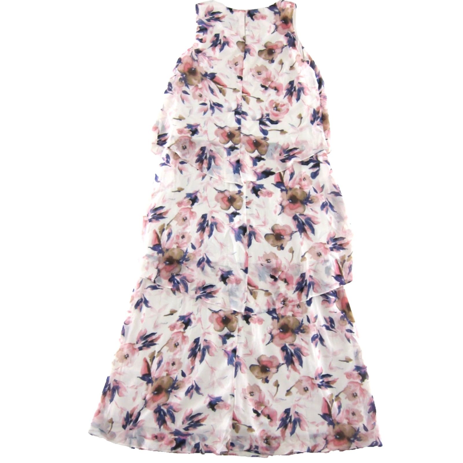 Pinko NWT SLNY Pink Purple White Floral Sleeveless Tiered Long Maxi Tank Sun Dress 8 Size M / US 6-8 / IT 42-44 - 2 Thumbnail