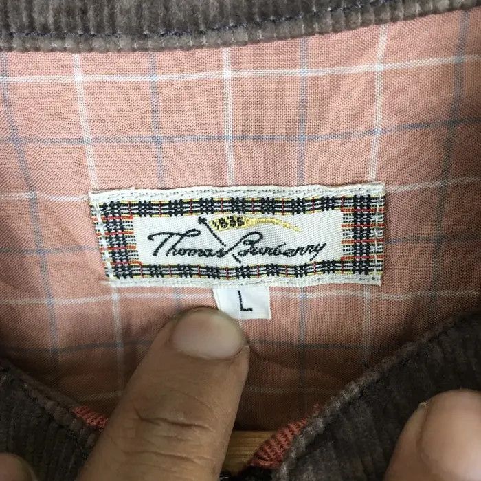 Vintage Vtg 80' THOMAS BURBERRY Velvet Jacket Sweater Parka Coat Size L / US 10 / IT 46 - 4 Thumbnail